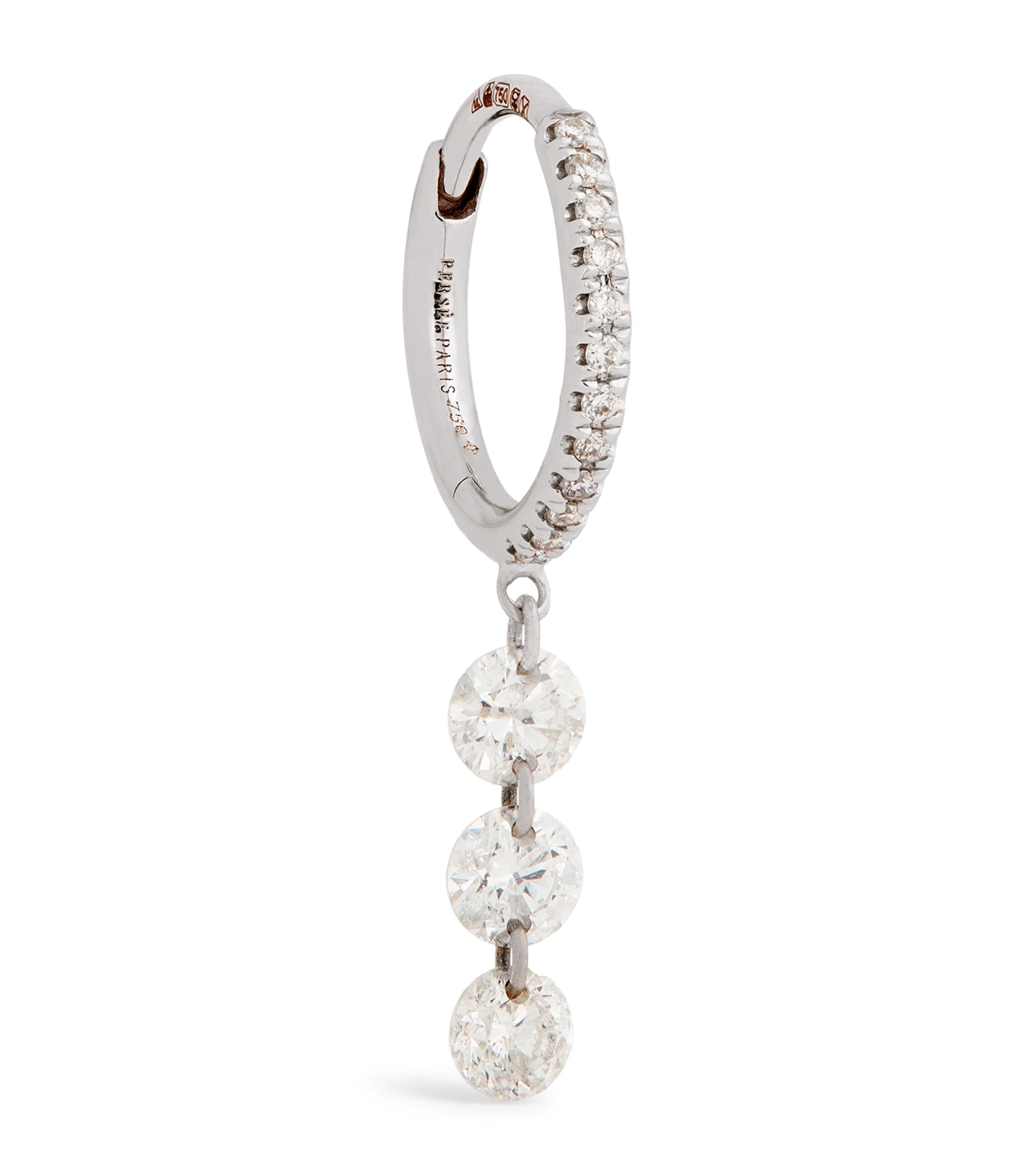 Persée White Gold and Diamond Danaé Single Hoop Earring White Gold