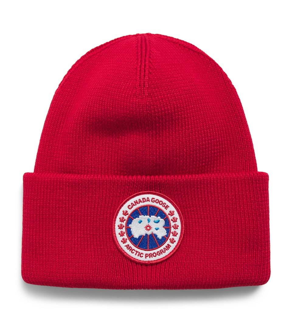 Canada Goose Wool Arctic Toque Beanie Crimson Blaze