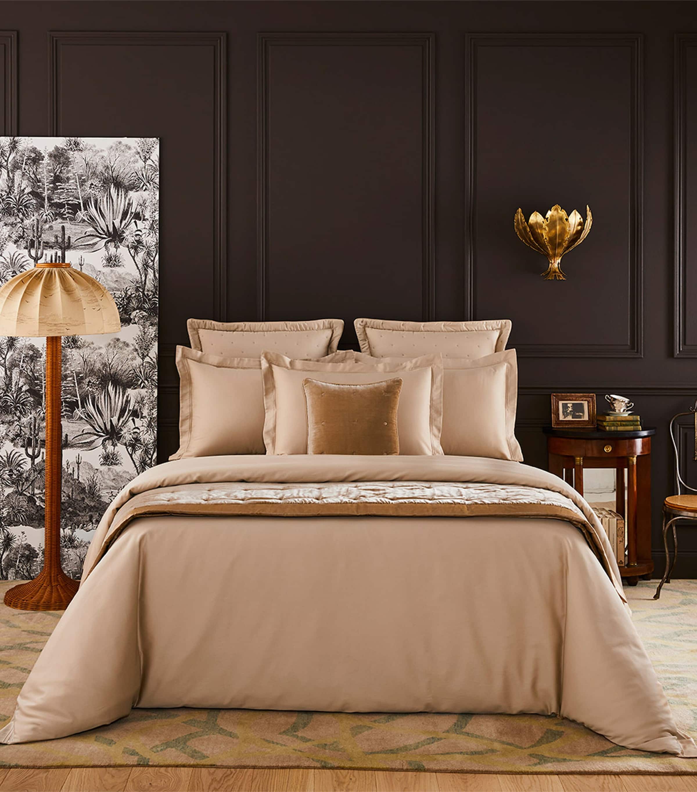 Yves Delorme Triomphe Double Flat Sheet (240cm x 295cm) Dune