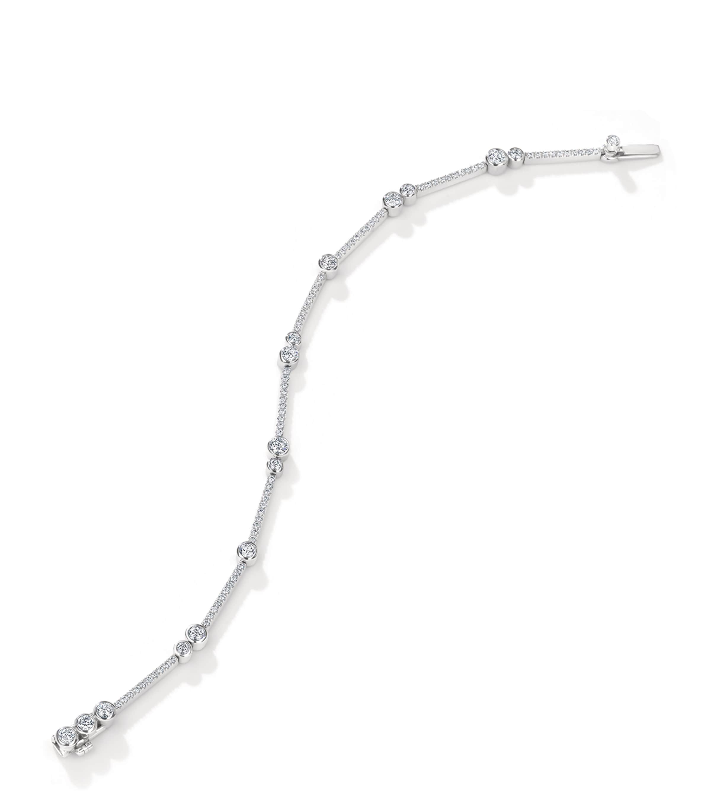 Platinum and Diamond Waterfall Bracelet