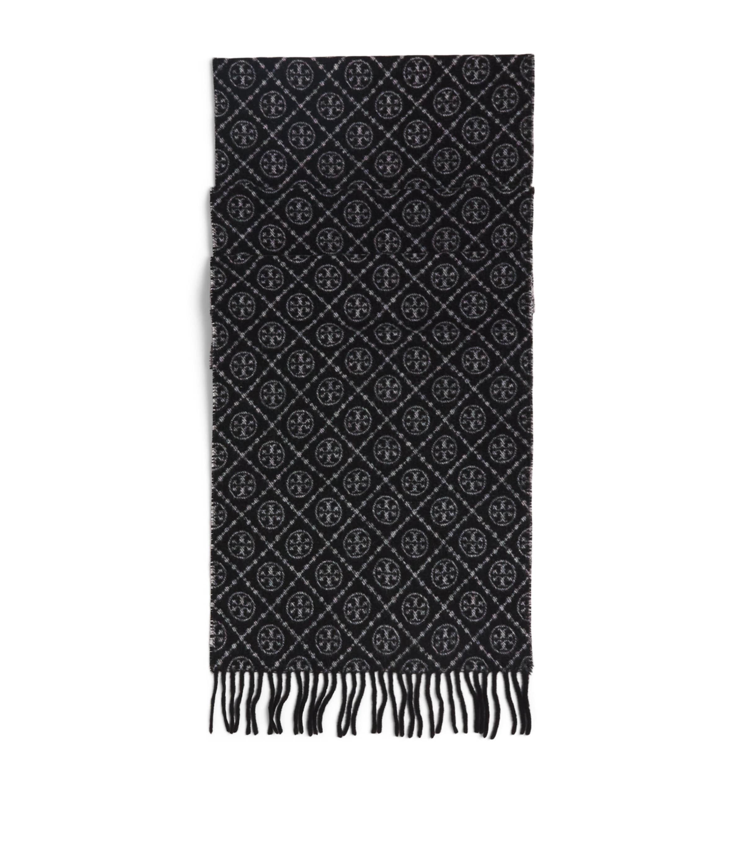 Wool-Cashmere Monogram Scarf