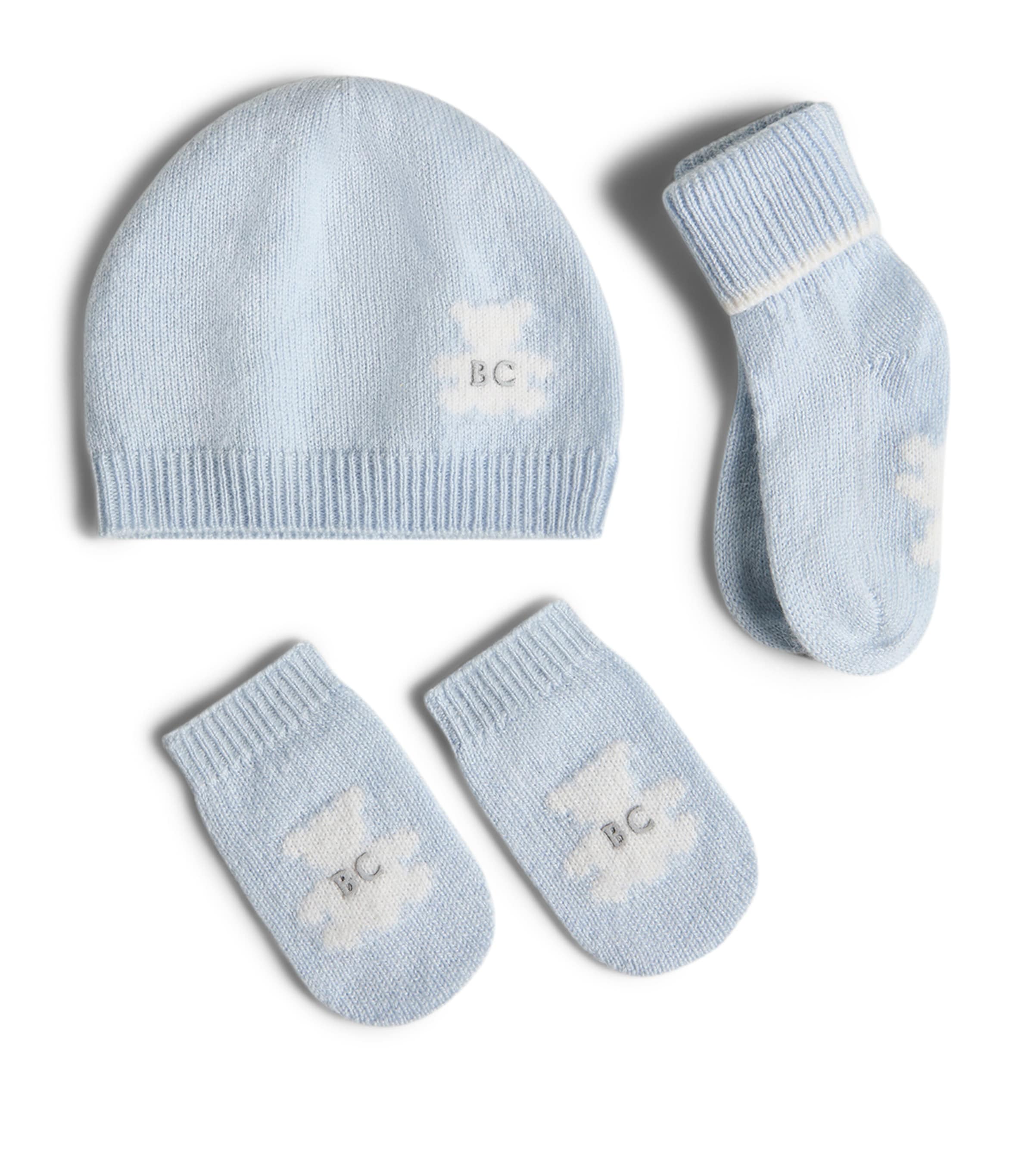 Cashmere Beanie, Mittens and Socks Set (0-36 Months)