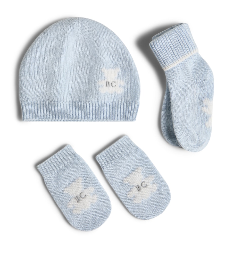 Cashmere Beanie, Mittens and Socks Set (0-36 Months)