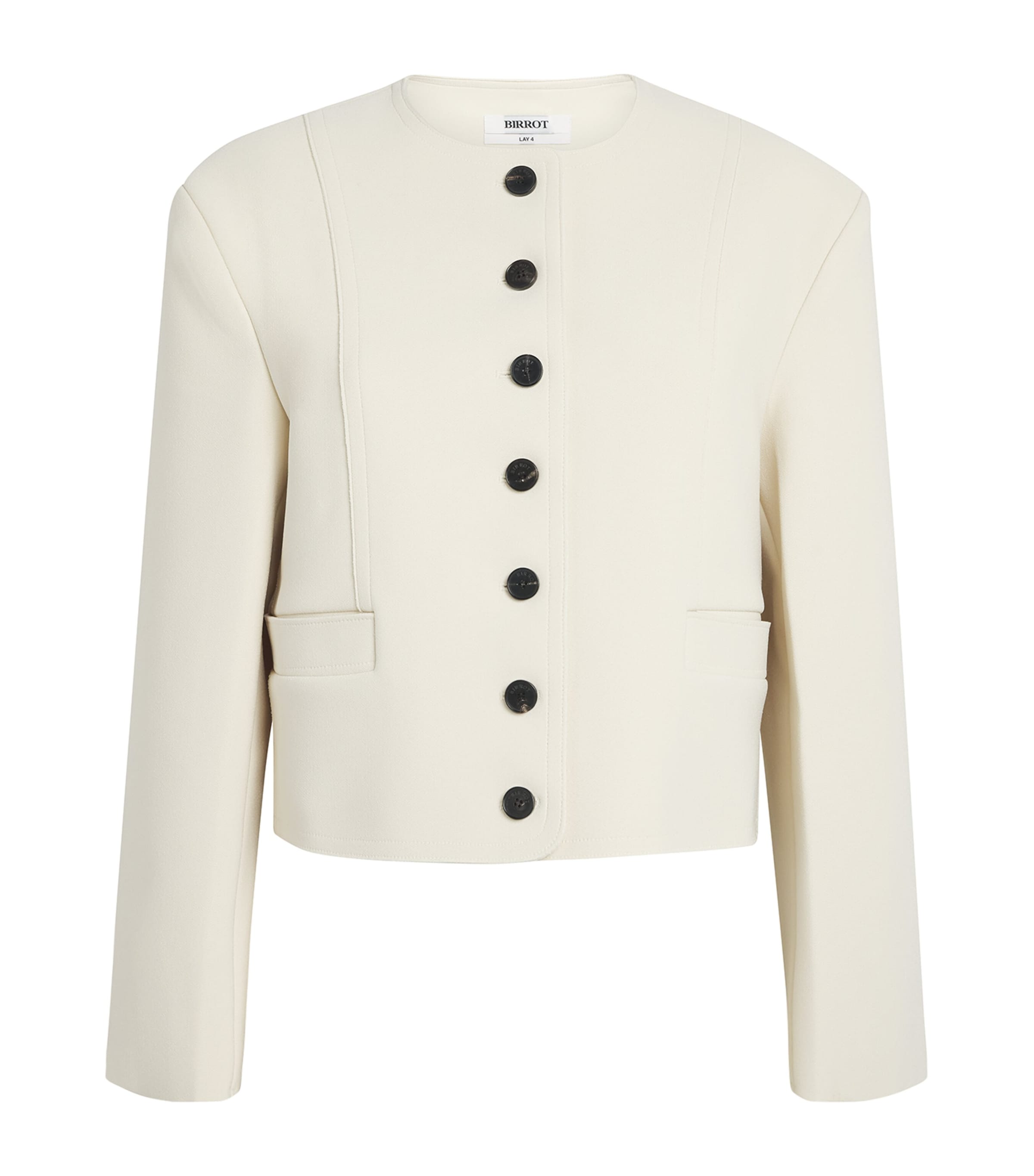 Birrot Womens Lay 4 Cropped Jacket Egg Shell