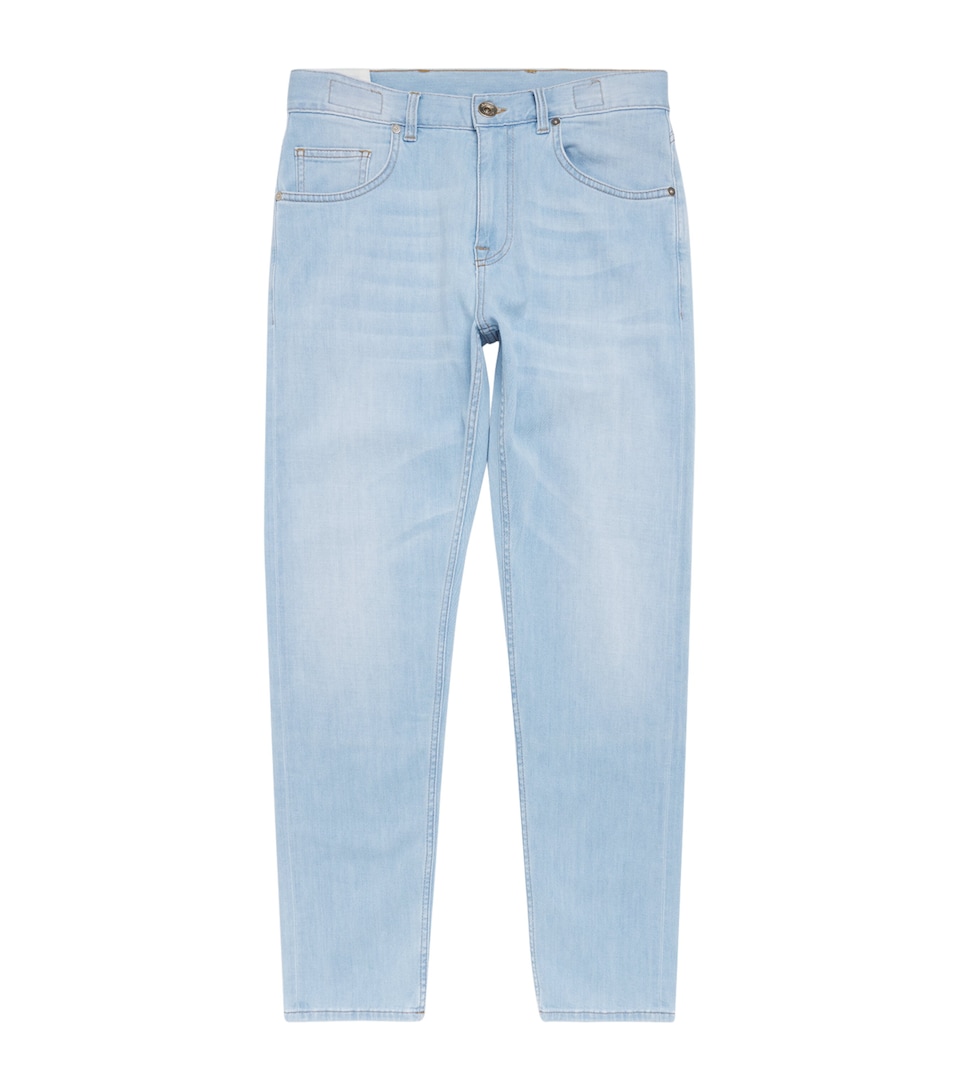 Eleventy Mens Mid-Rise Straight Jeans Zucchero