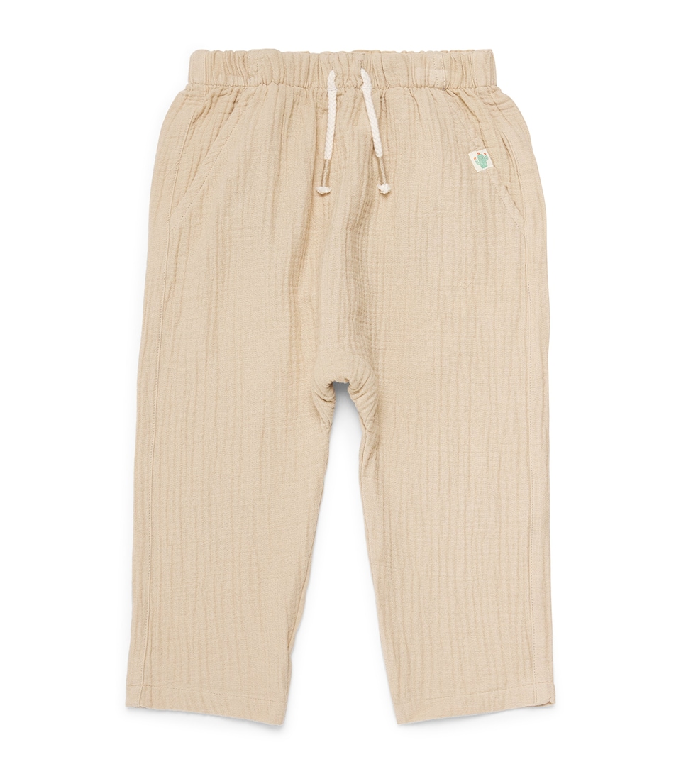 Organic Cotton Crinkle-Effect Trousers (12-24 Months)
