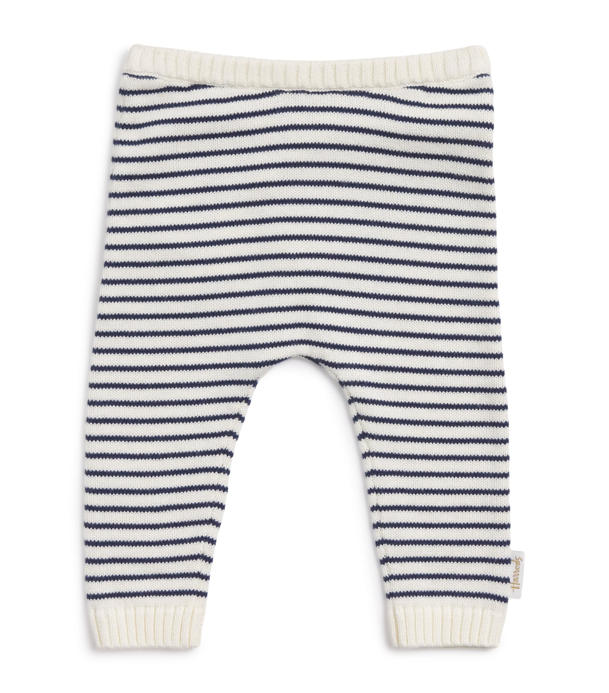 Cotton Knitted Stripe Bear Trousers (0-18 Months)