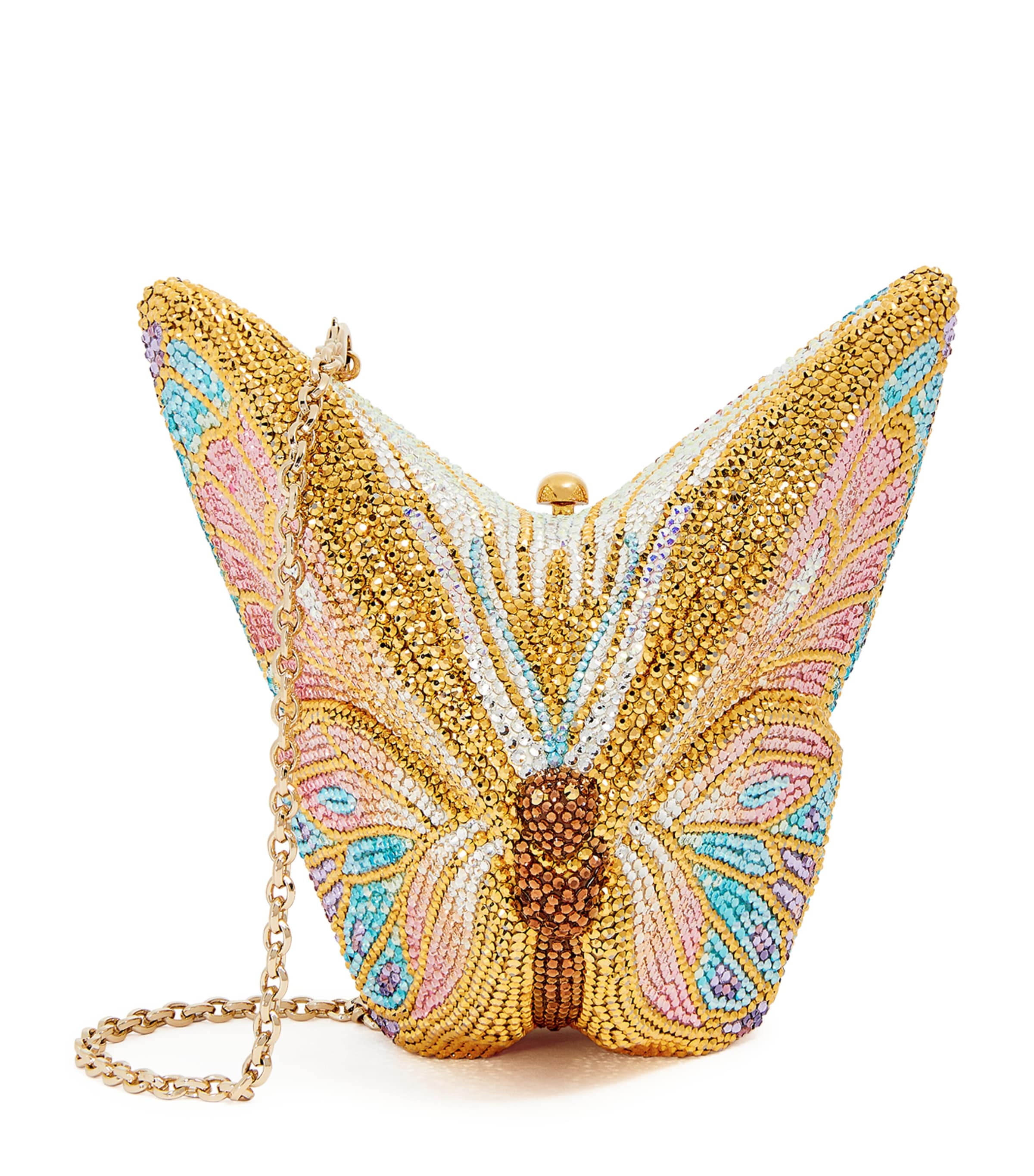 Judith Leiber Butterfly Serafina Clutch Bag Caumt Champagne