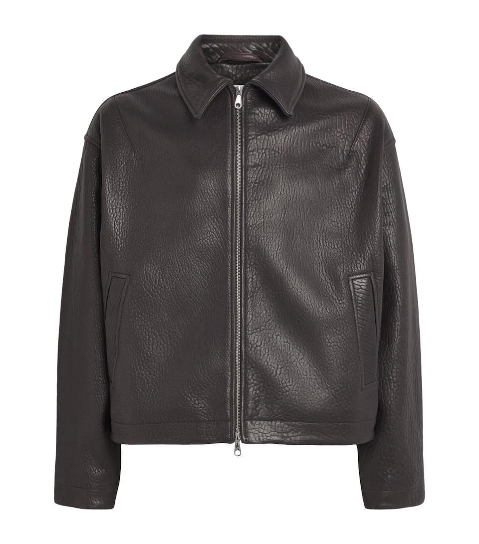 Bomber Shrunken Leather Jacket