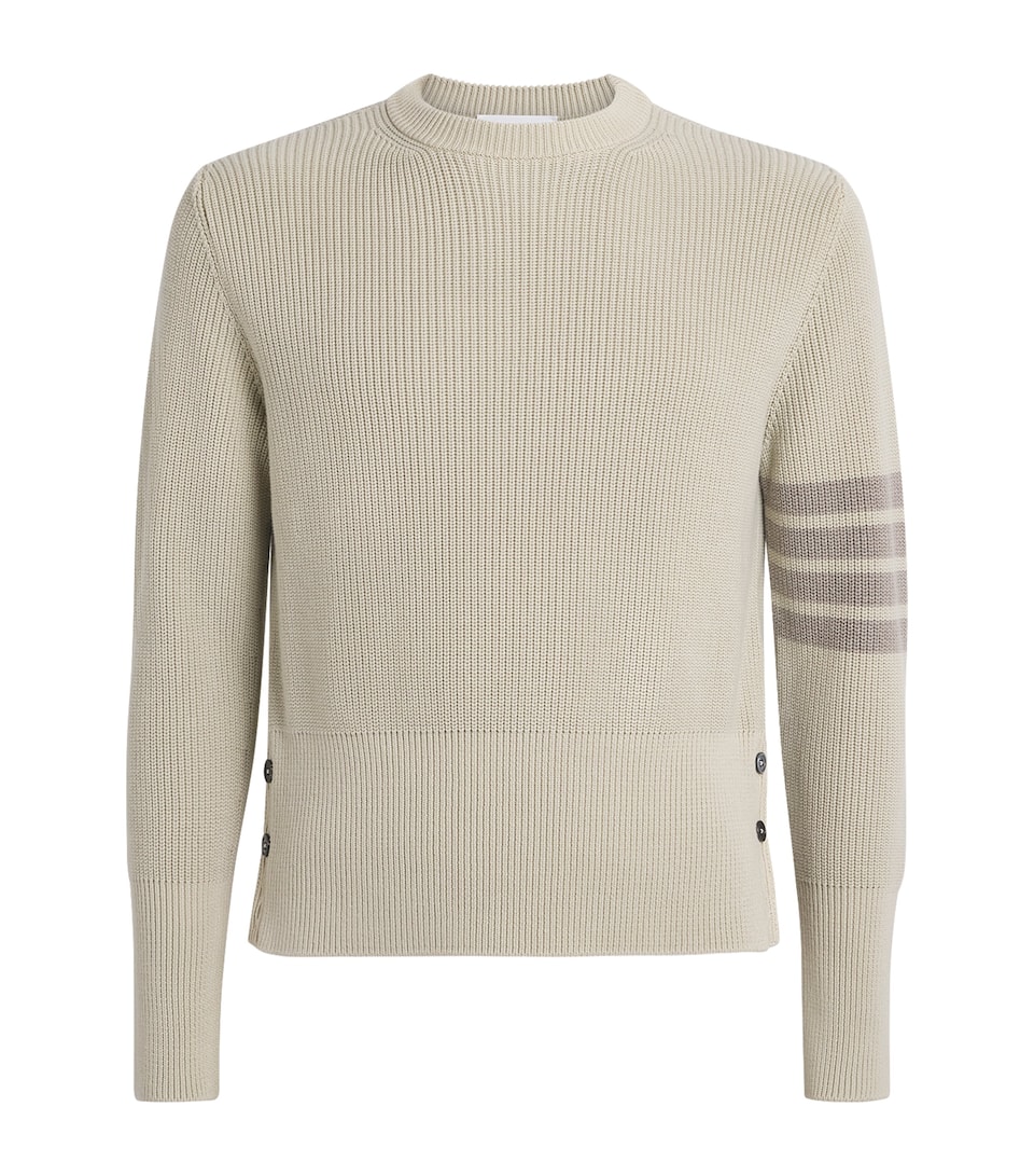 Cotton 4-Bar Sweater