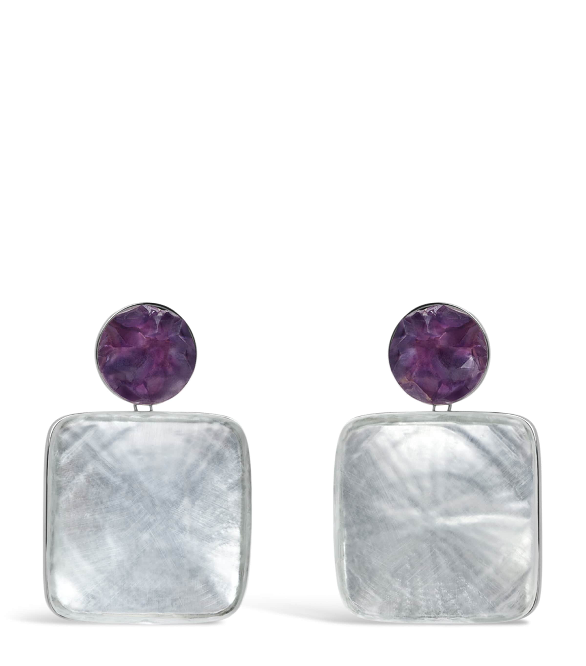 Alaïa Amethyst Pendant Earrings Rouge Grenat