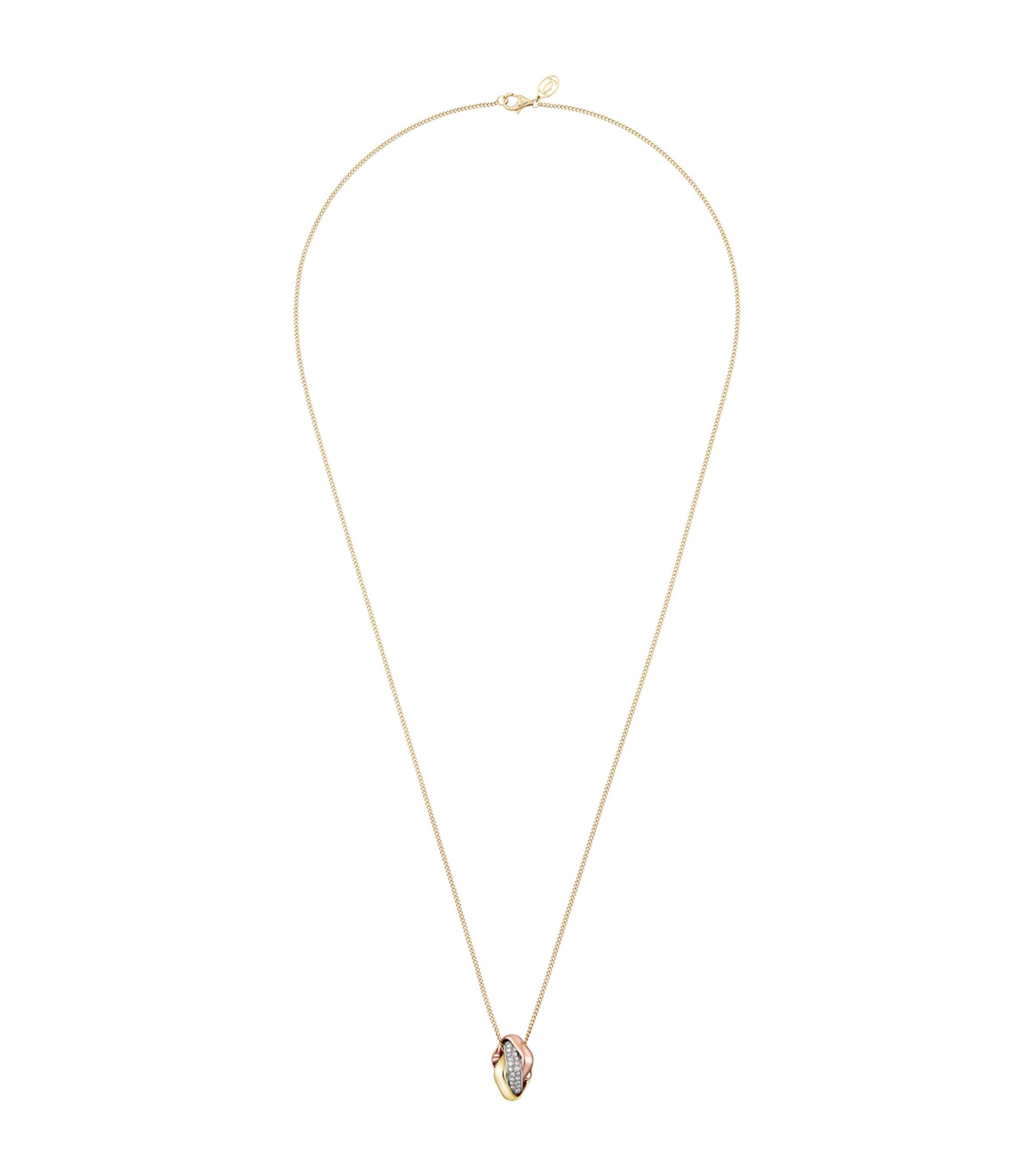 Gold and Diamond Trinity Necklace