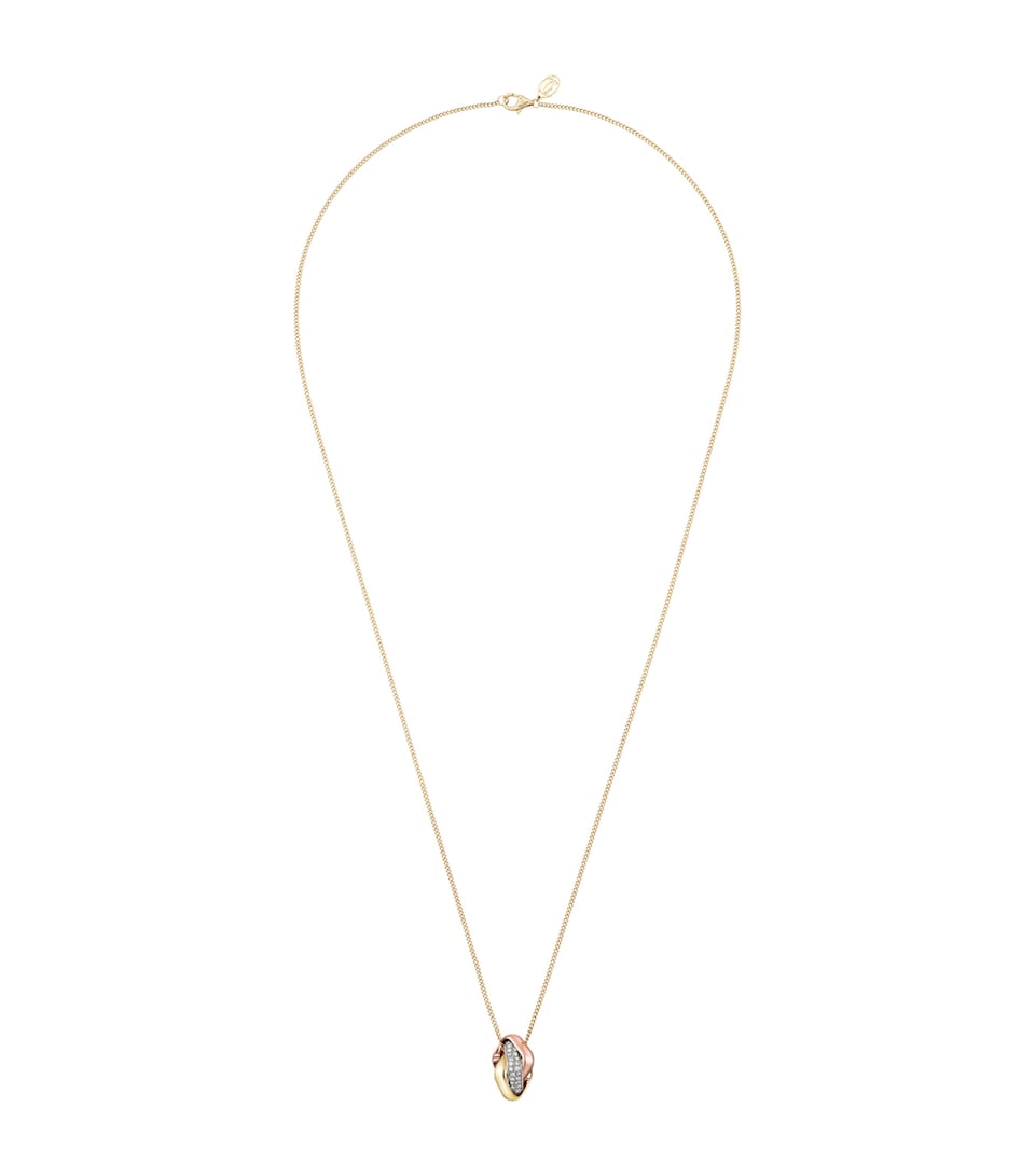 Gold and Diamond Trinity Necklace