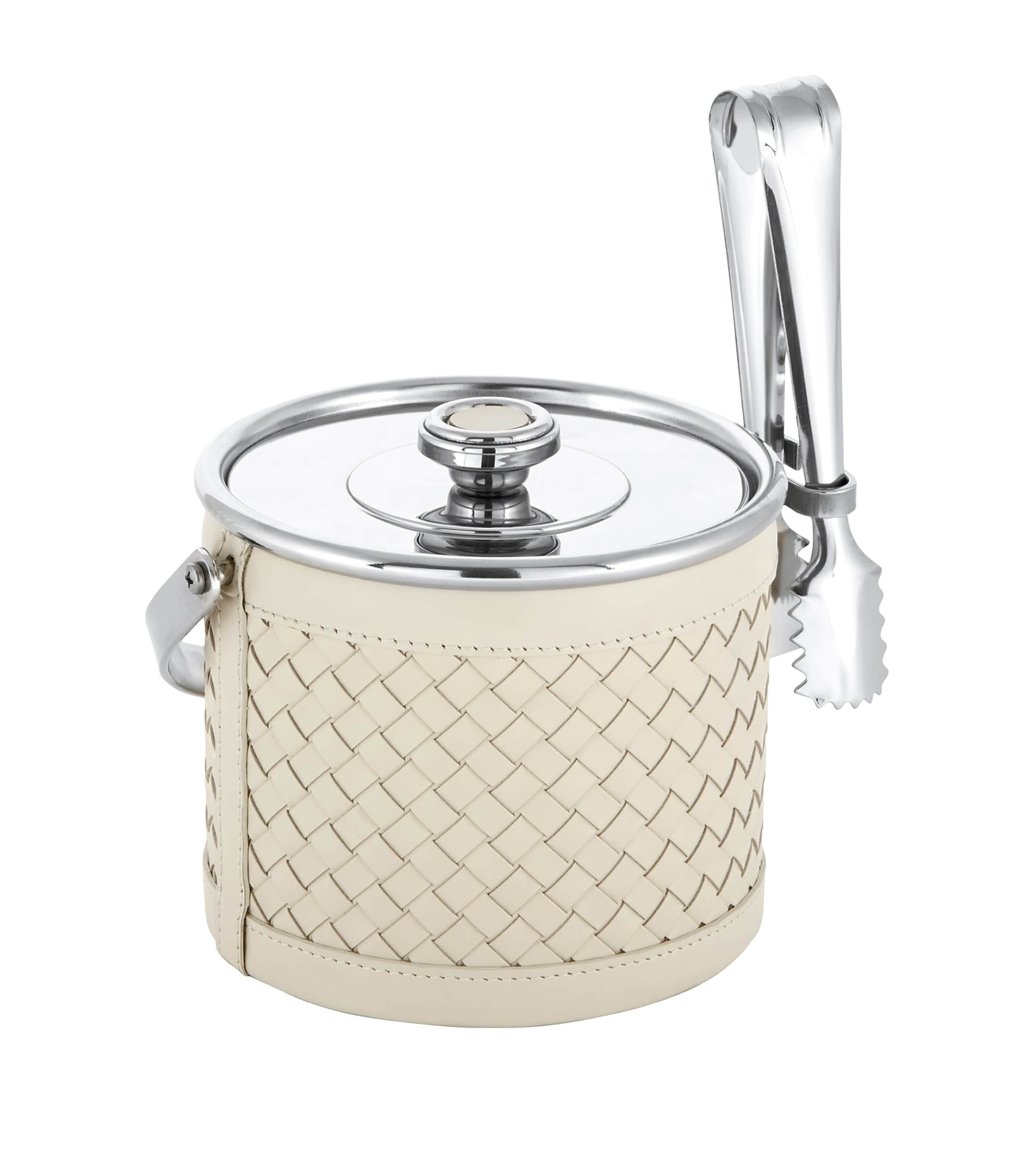 Riviere Leather Menfi Ice Bucket Ivory