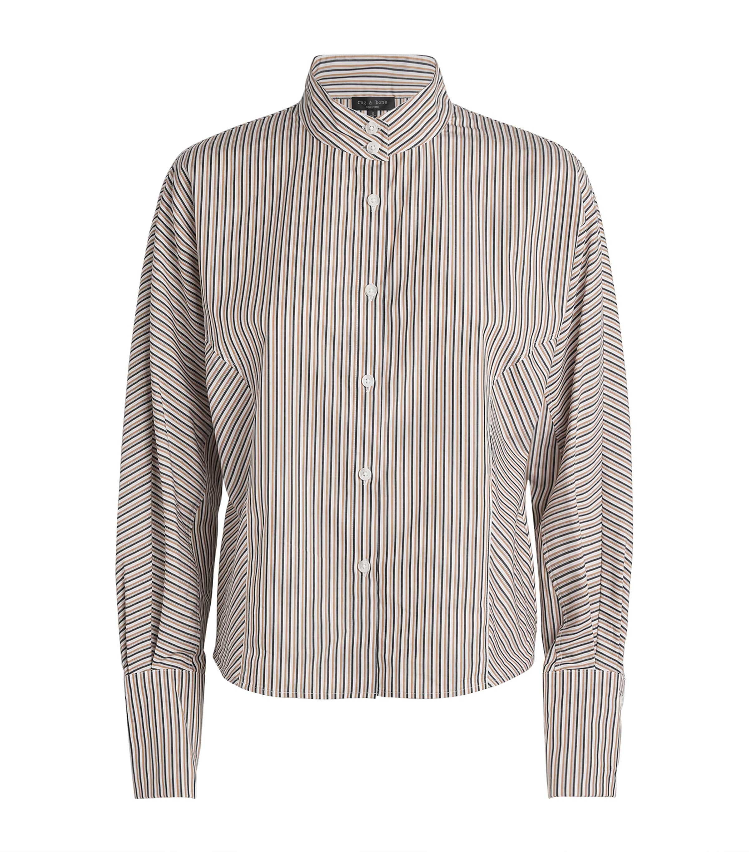 Rag & Bone Womens Cotton Stripe Dustin Shirt Libwnstr