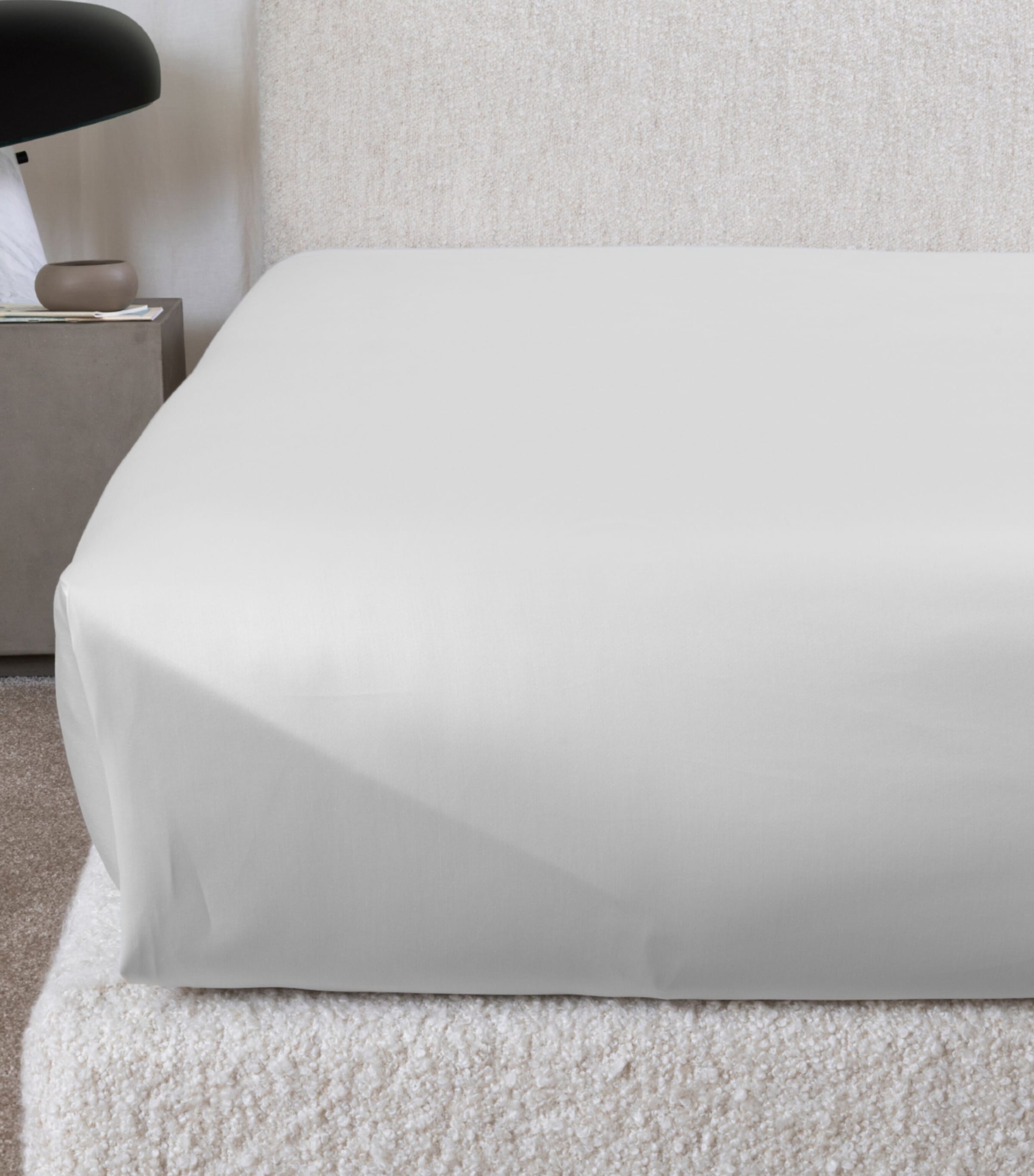 Frette Cotton Ultimate Super King Flat Sheet (270cm x 320cm) Moonstone