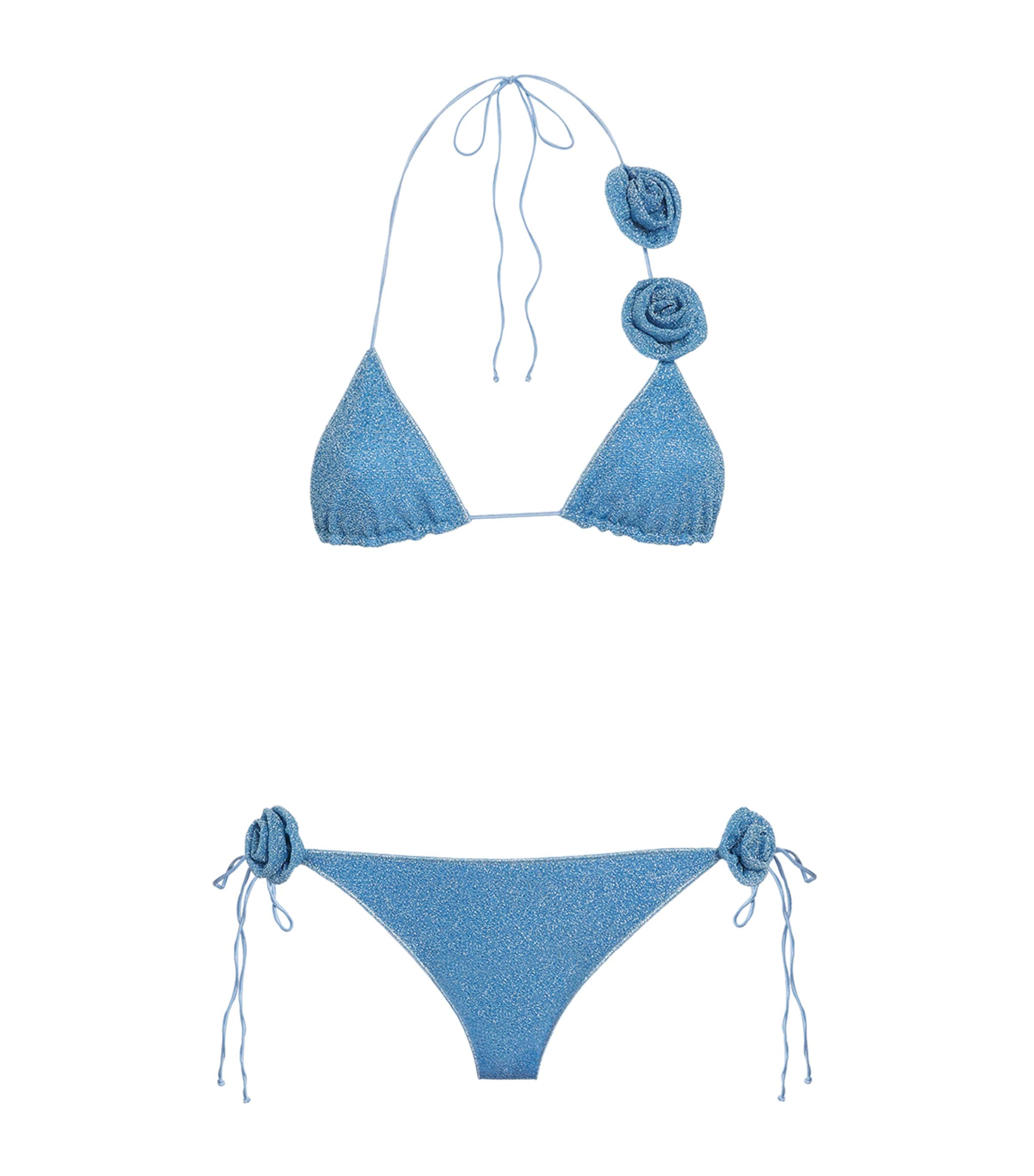 ビキニ Zimmermann 'Cascadian Crochet' bikini Cascadian Crochet Tri Bikini Tea Blue Botanical Floral