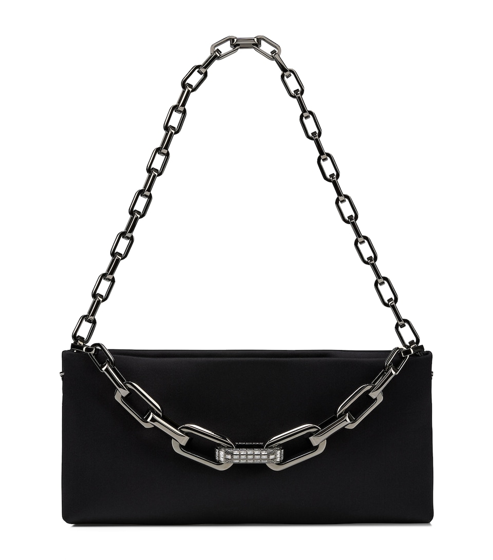 Maykimay Chain Silk Crepe Shoulder Bag