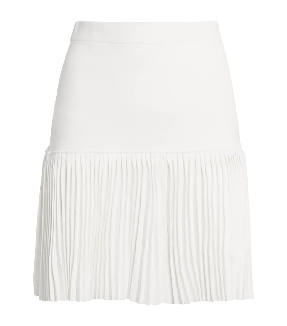Claudie Pierlot Womens Pleated Mini Skirt Ecru