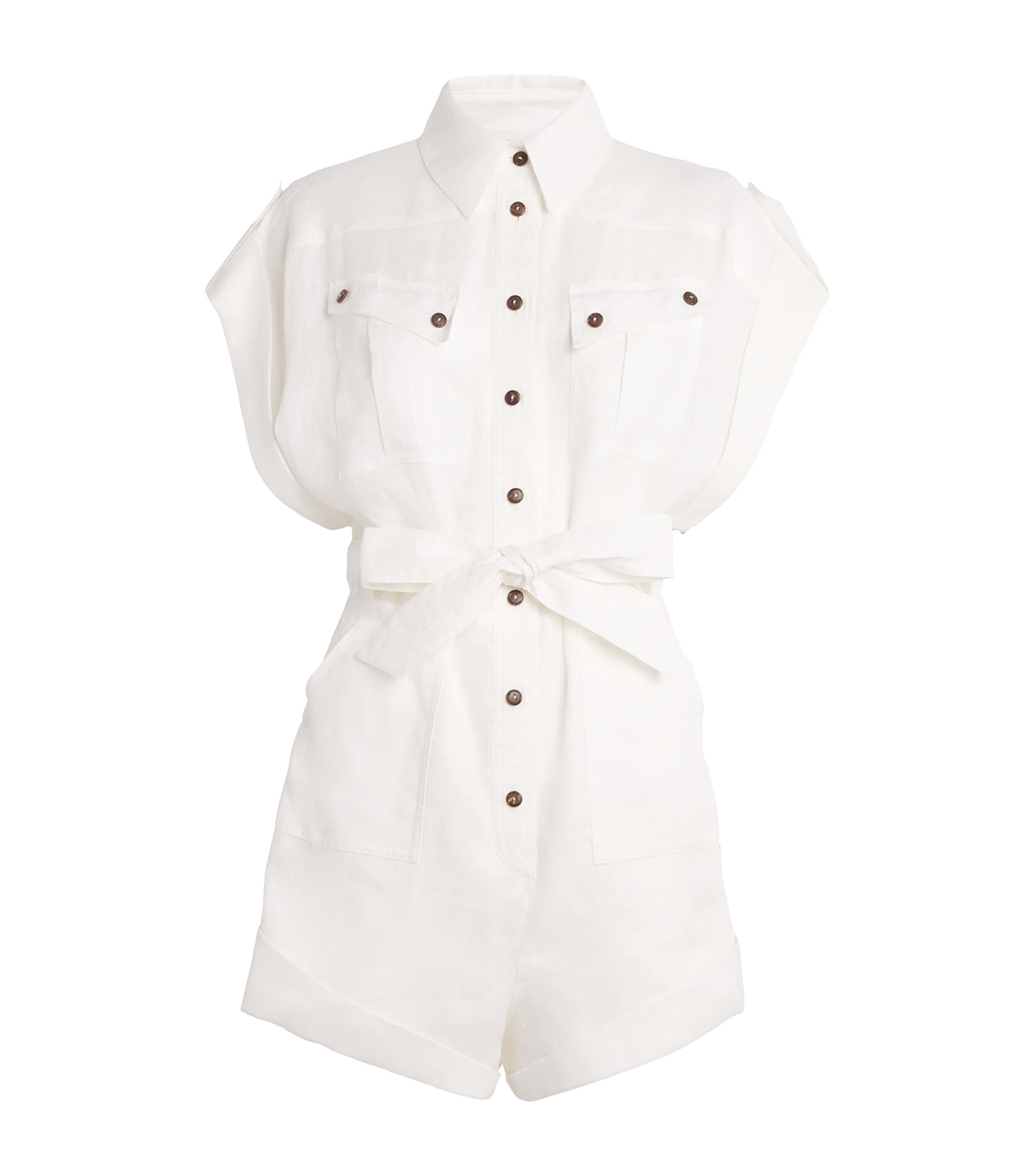 Linen Cuffed Rhiannon Playsuit