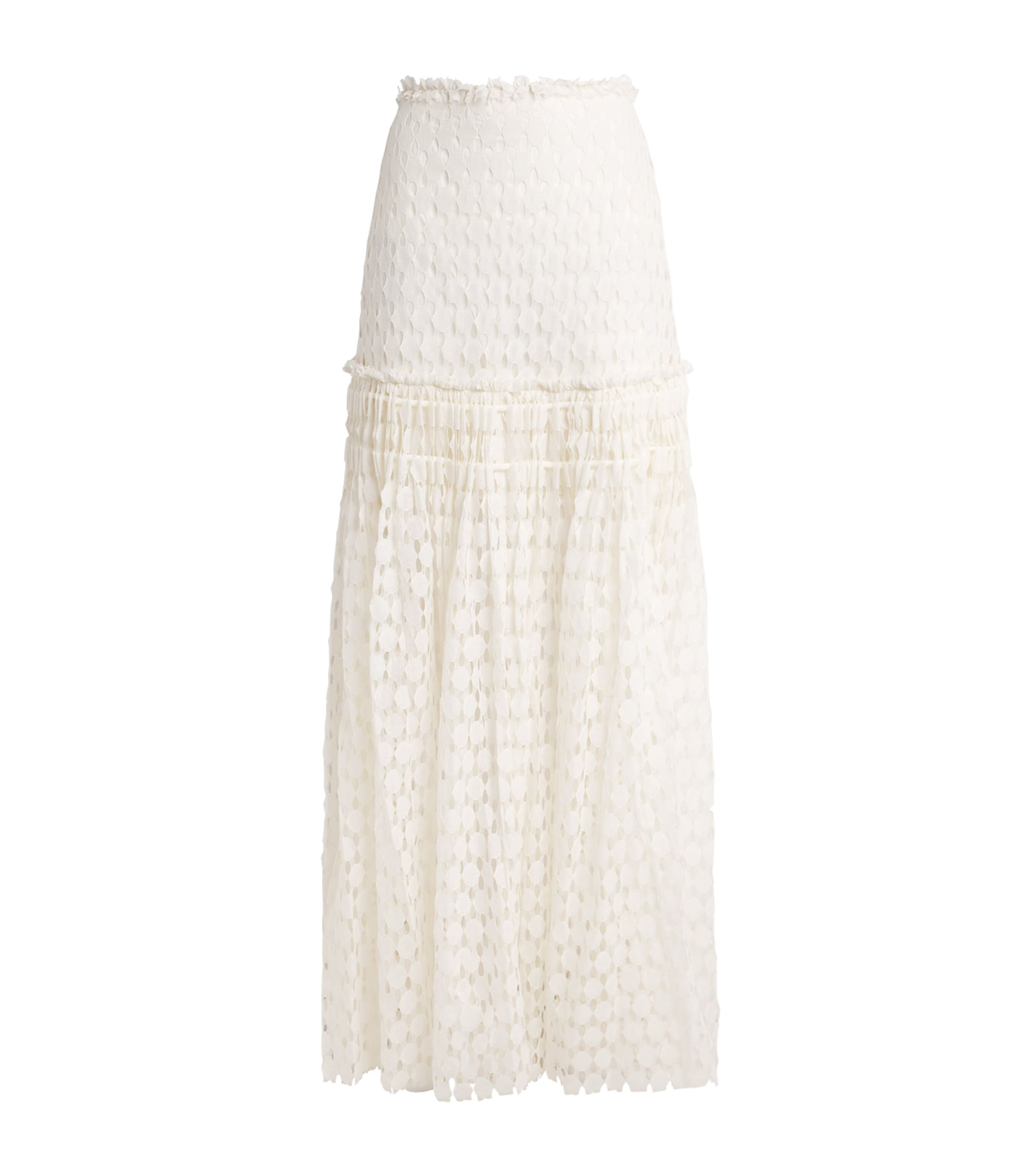 Ulla Johnson Womens Lace Aris Maxi Skirt Chalk