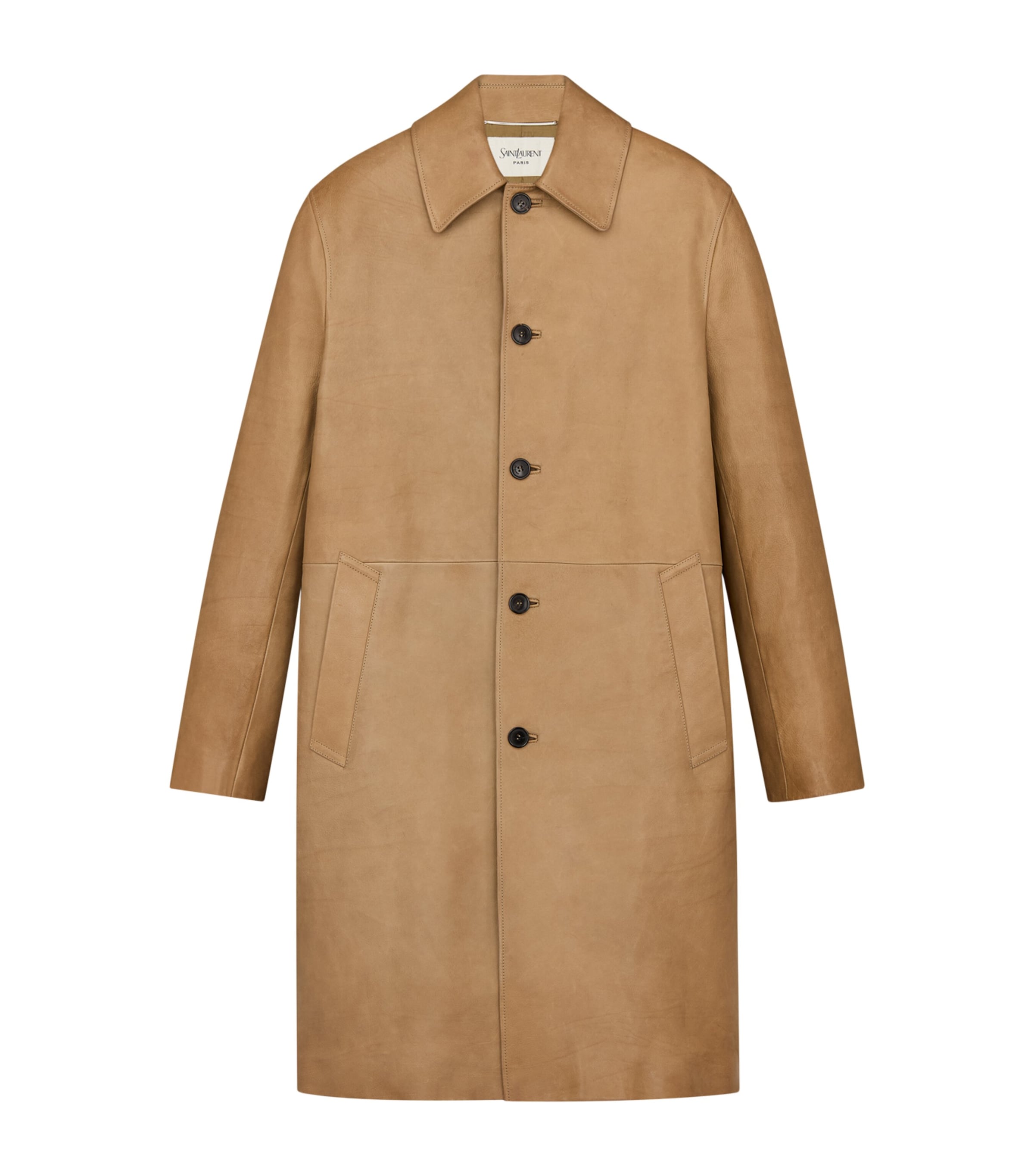 Bubbled Lambskin Overcoat