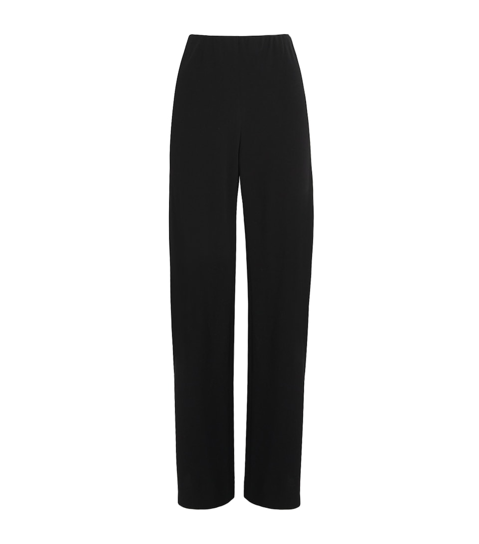 Crepe High-Waist Trousers