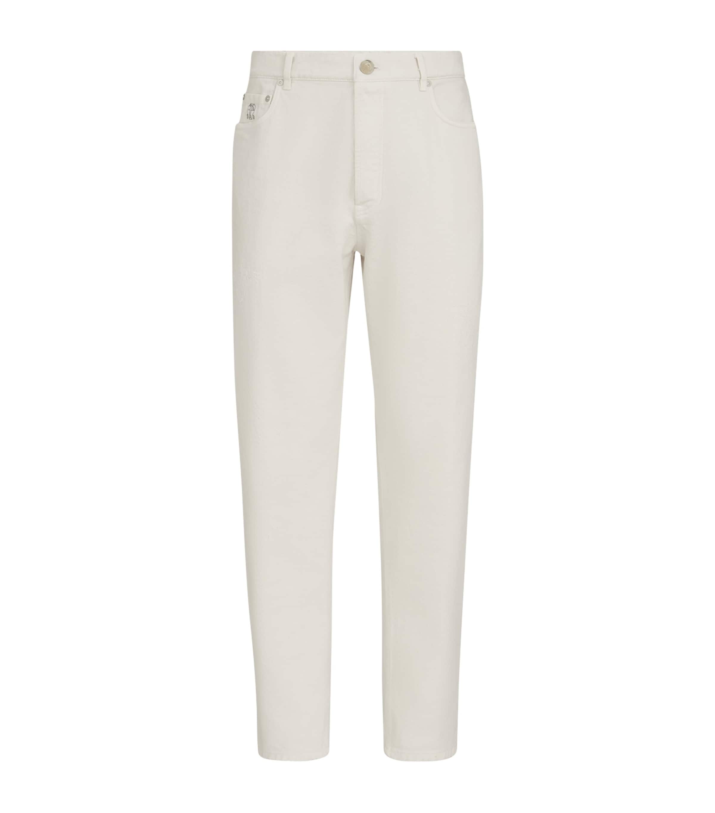 Brunello Cucinelli Mens Cotton Denim Five-Pocket Trousers