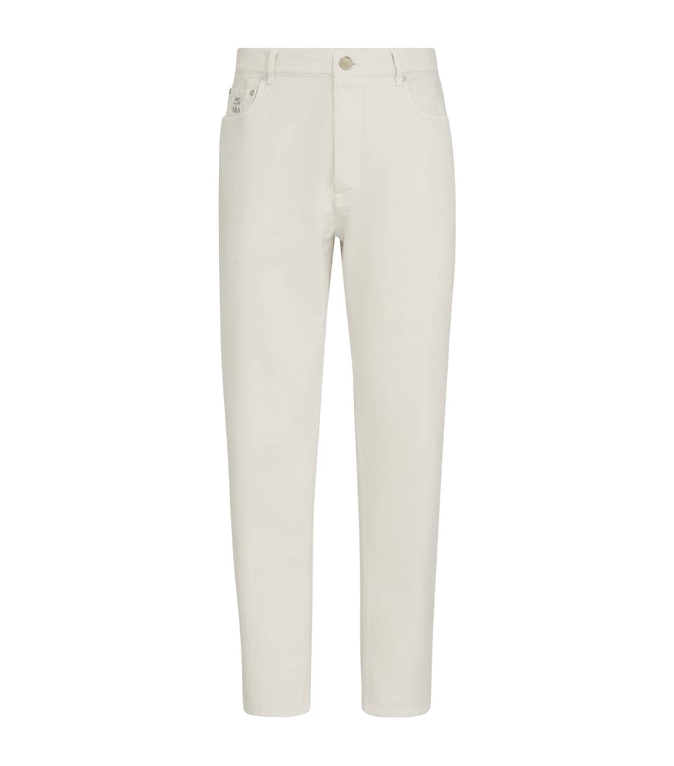 Brunello Cucinelli Mens Cotton Denim Five-Pocket Trousers