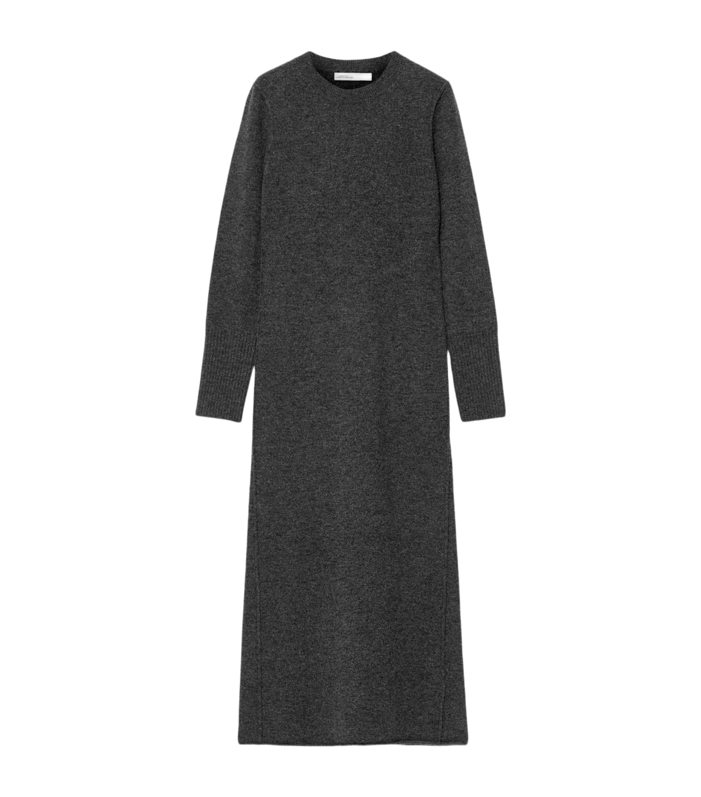 AllSaints Womens Merino Wool Erith Maxi Dress Charcoal Marl
