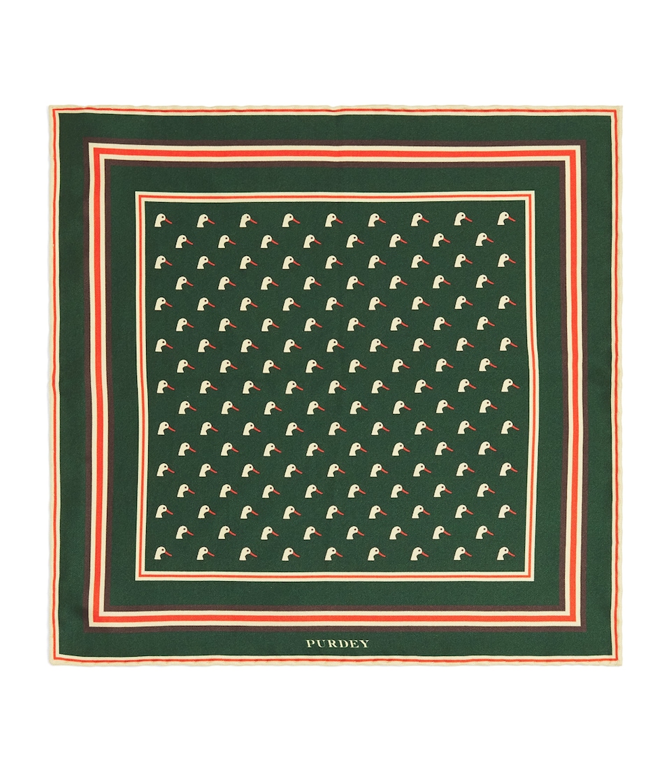 Purdey Silk Dapper Duck Pocket Square Eld