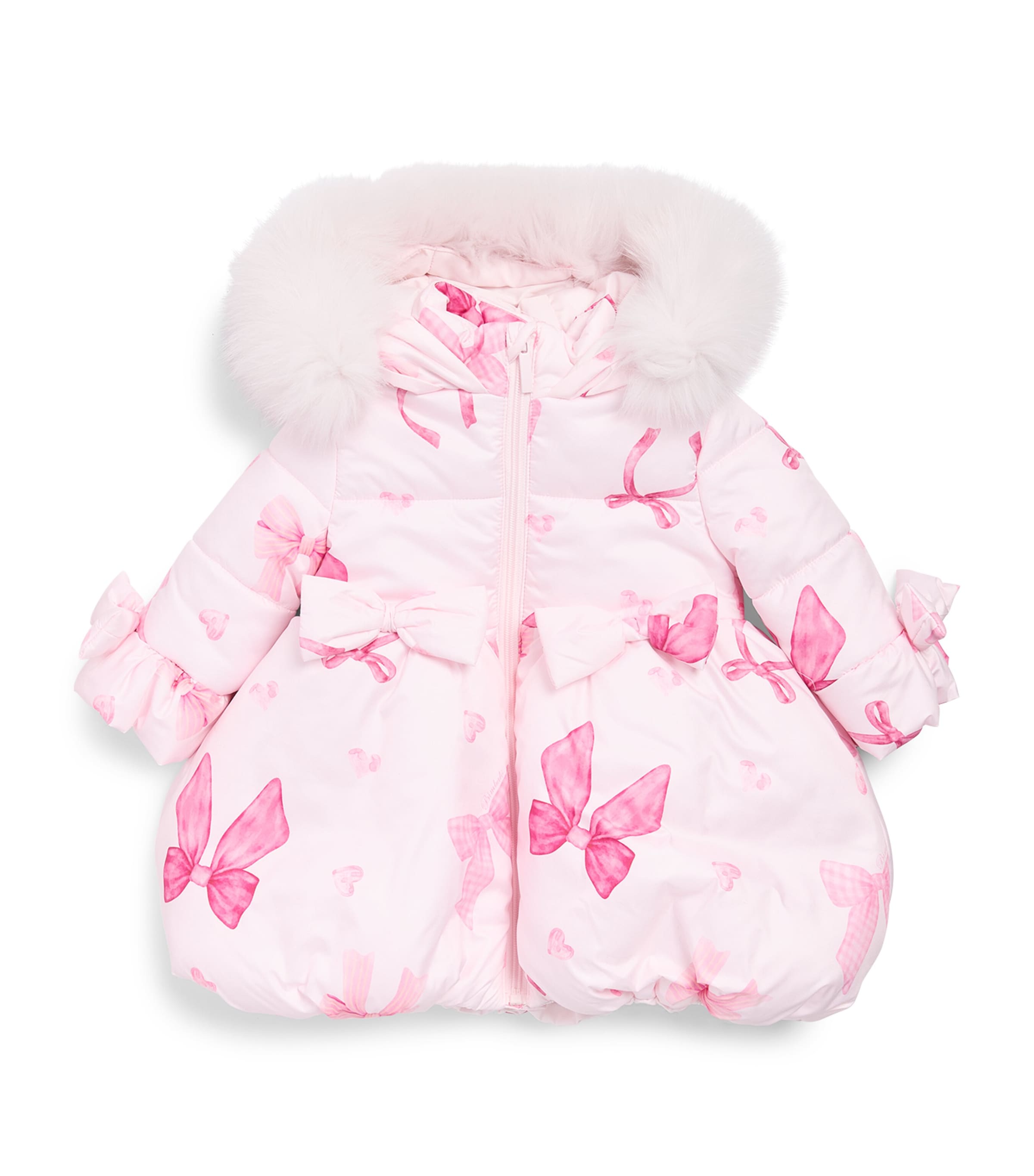 Bimbalo Padded Bow Print Coat (3 Months-4 Years) Pink