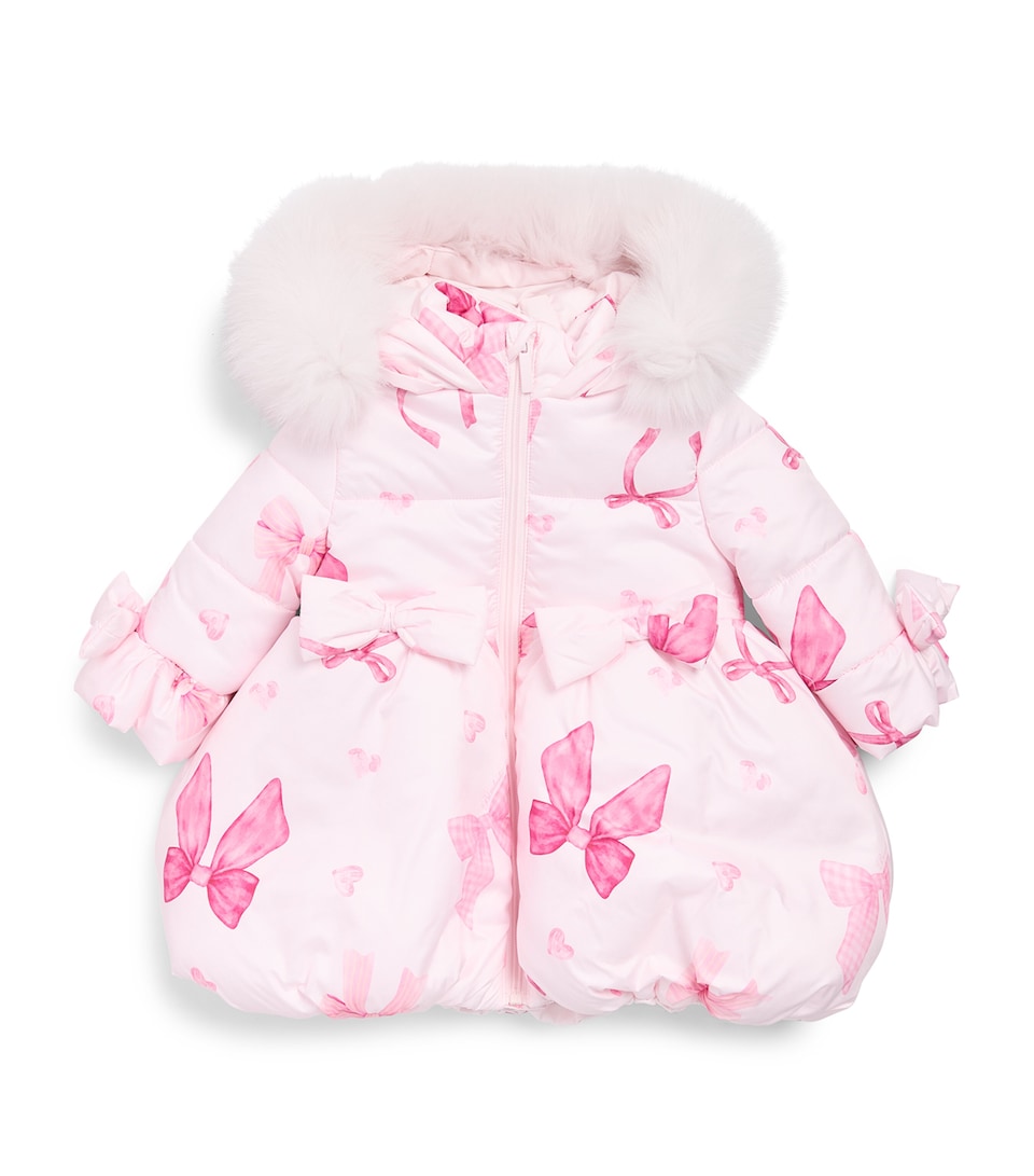 Bimbalo Padded Bow Print Coat (3 Months-4 Years) Pink