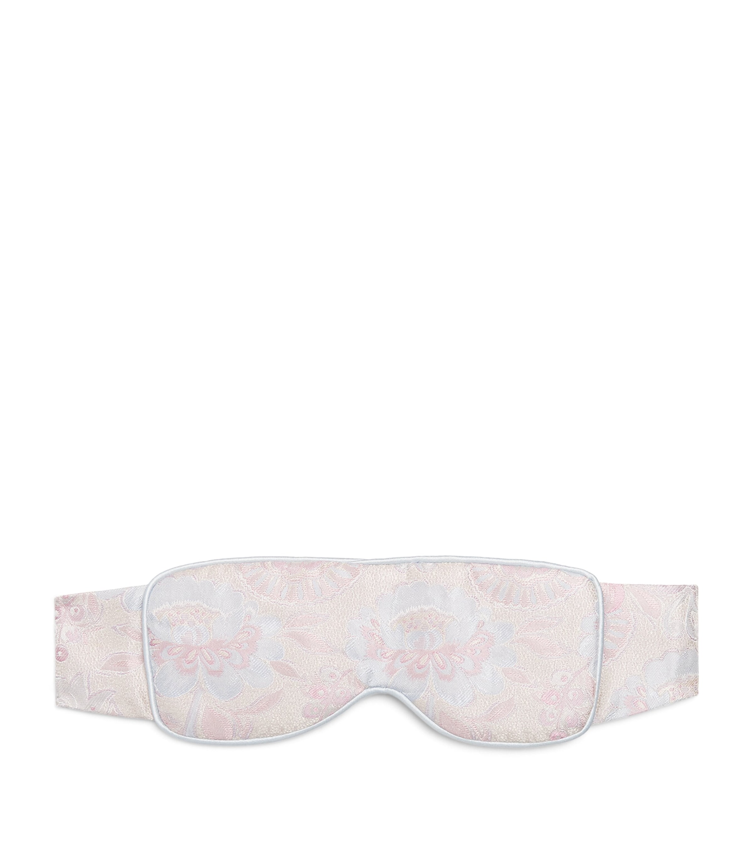 Daniel Hanson Womens Silk Floral Jacquard Eye Mask Pastel