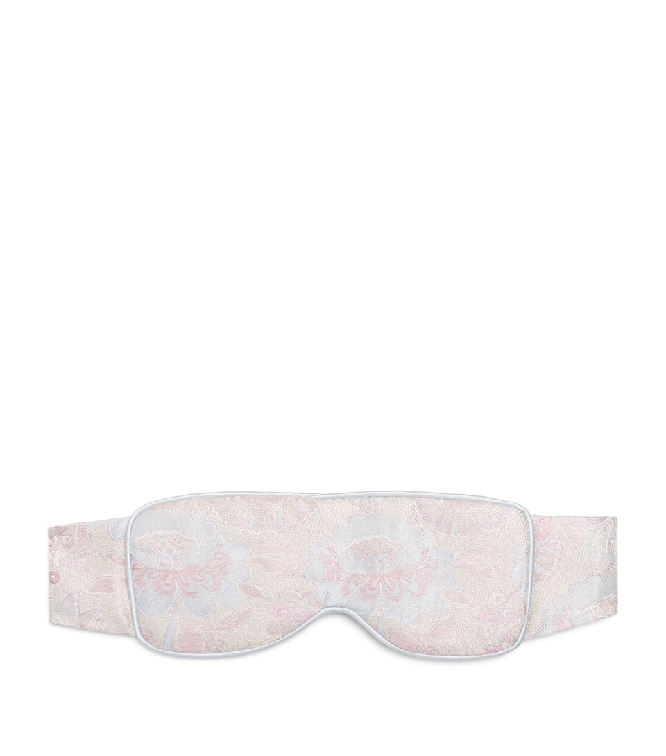 Daniel Hanson Womens Silk Floral Jacquard Eye Mask Pastel