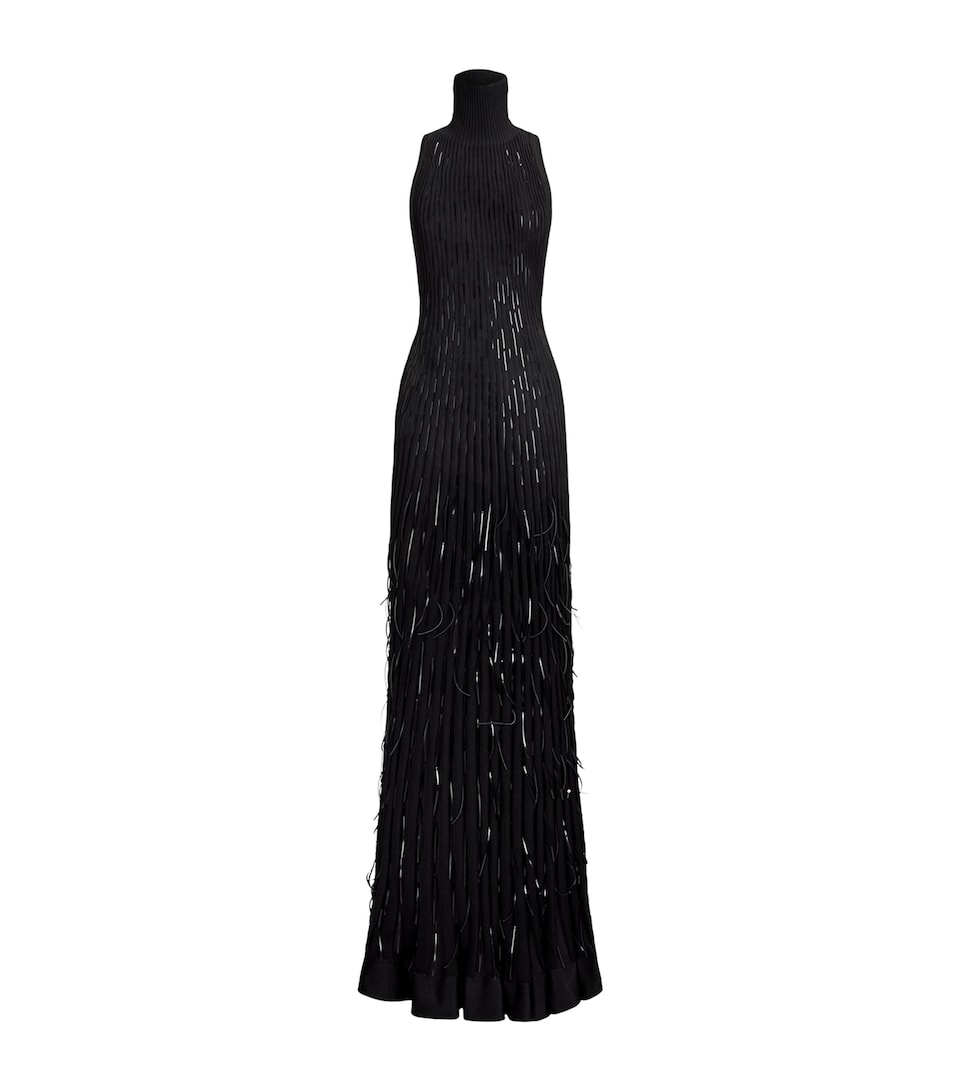 Ralph Lauren Collection Womens Mulberry Silk Embellished Maxi Dress Black