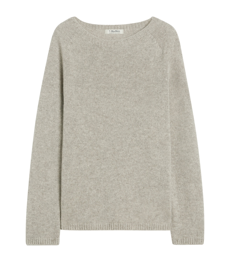 Max Mara Womens Wool-Blend Sweater Beige
