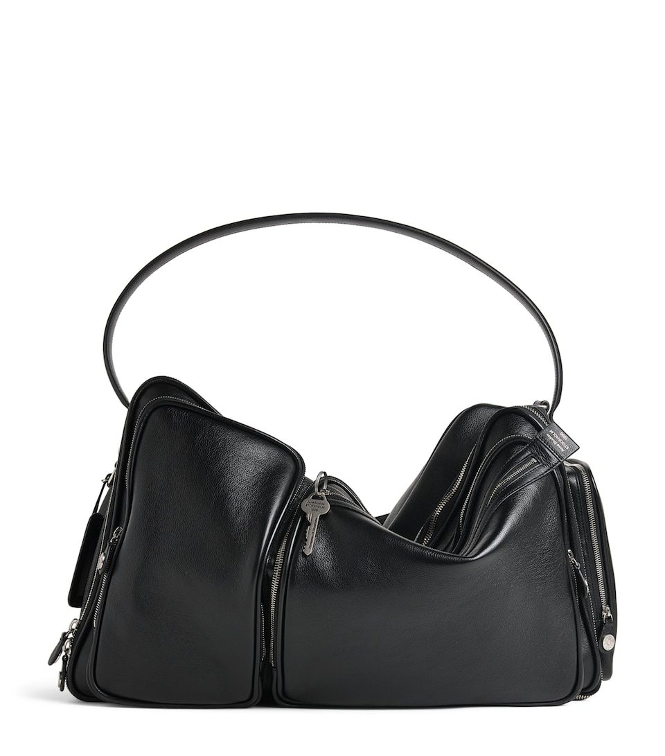Acne Studios Leather Camero Hotel Shoulder Bag Black