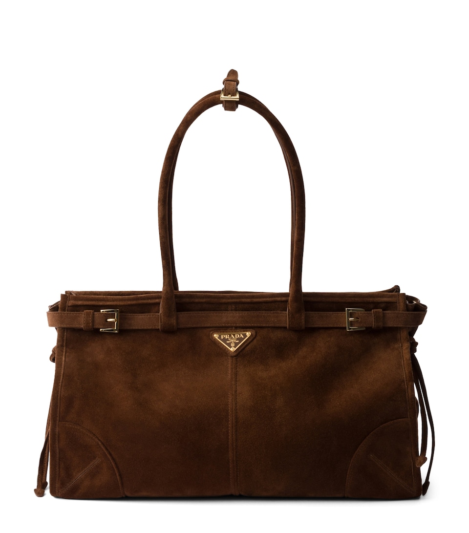 Large Suede Buckled Bonnie Tote Bag