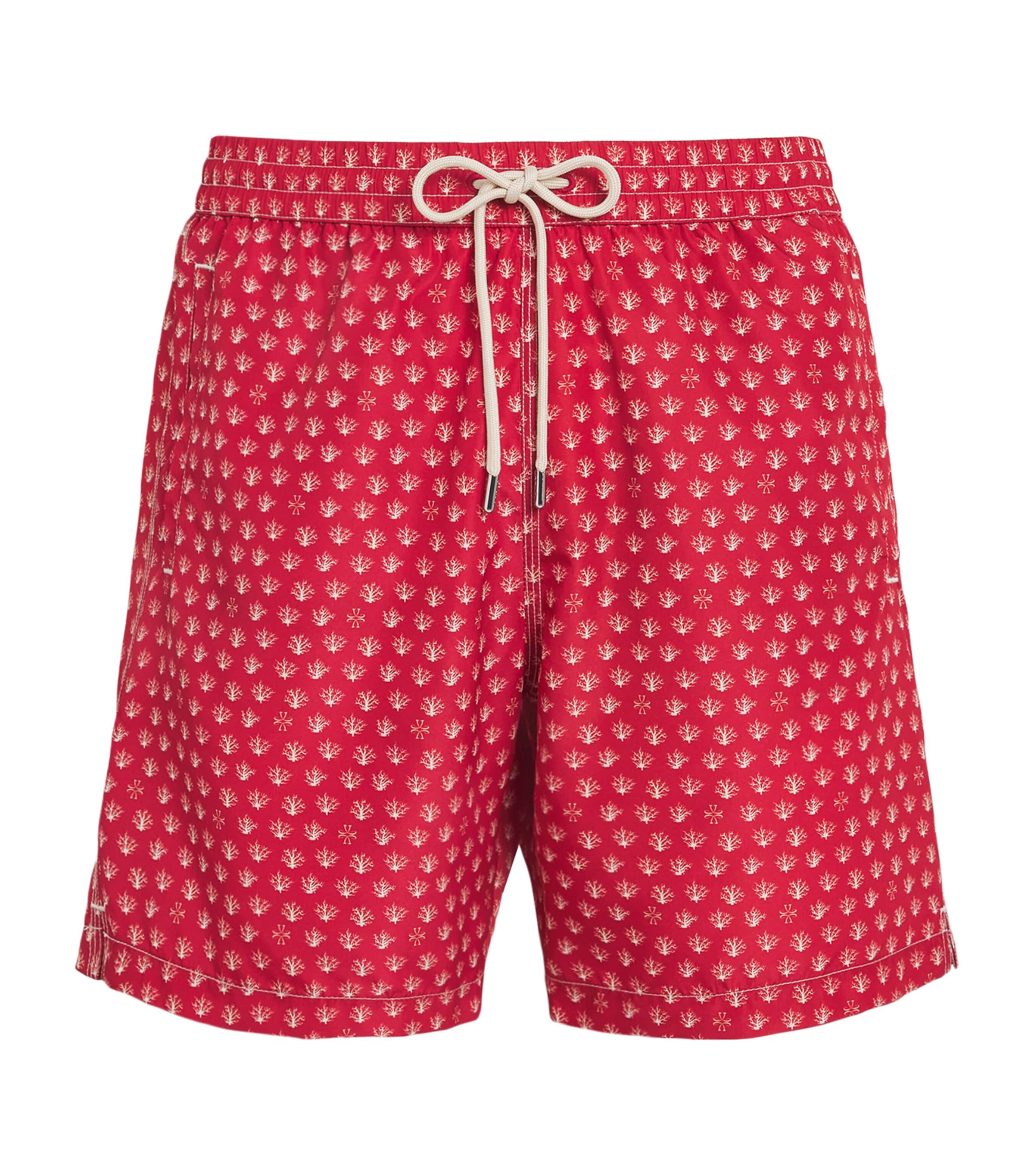 Coral Print Bermuda Swim Shorts