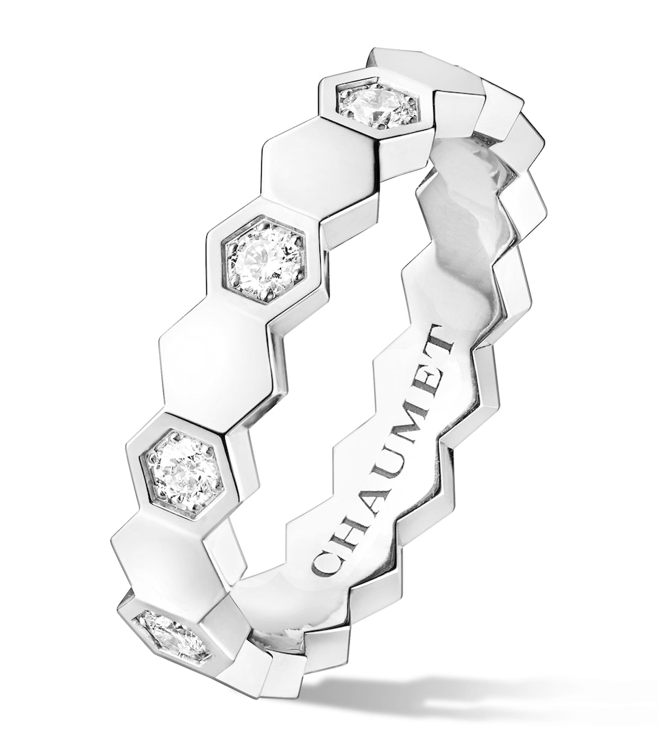 White Gold and Diamond Bee de Chaumet Ring