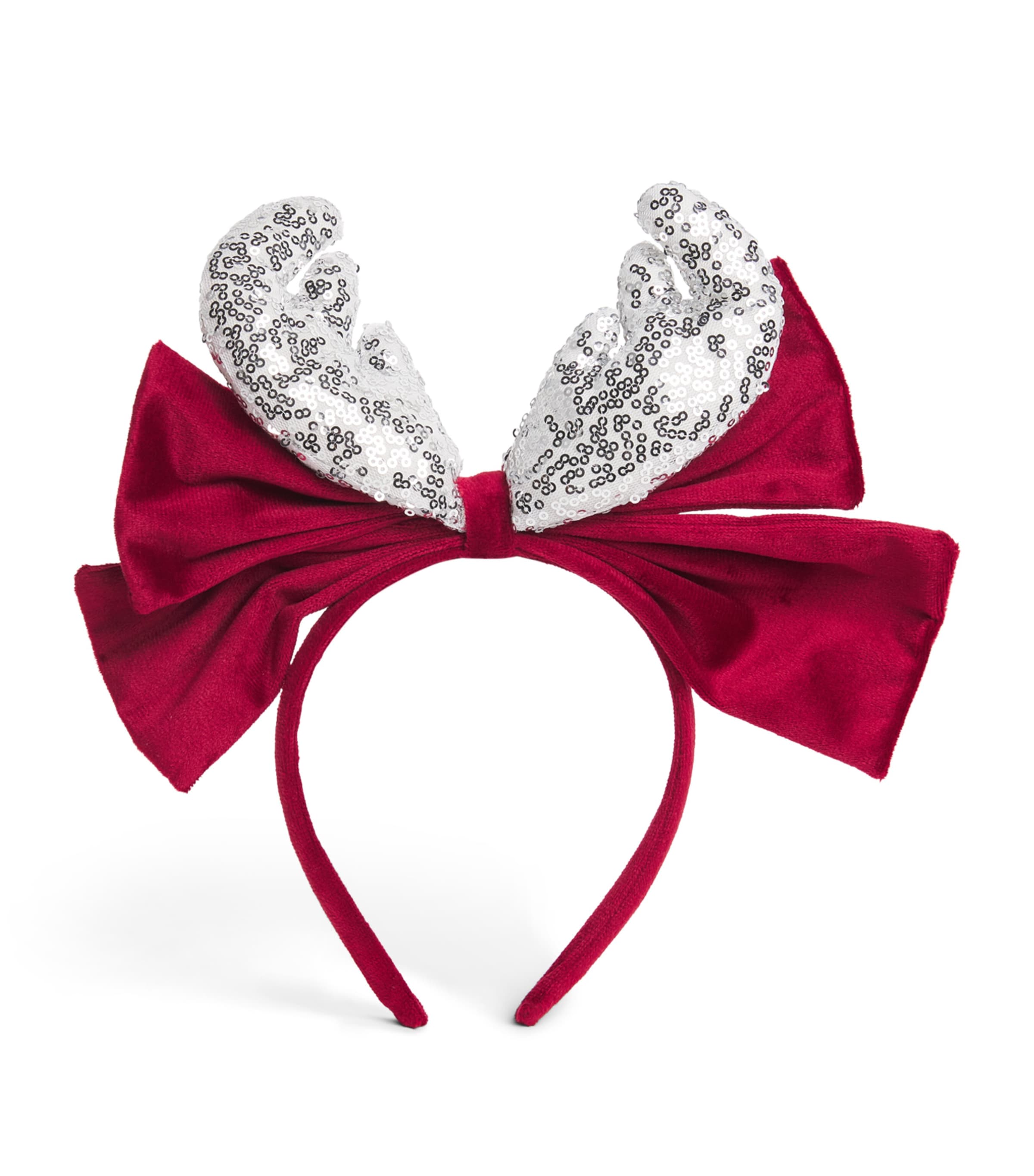 Velvet Bow Antler Headband
