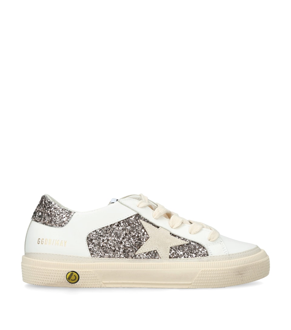 Golden Goose Leather May Sneakers Gold Comb