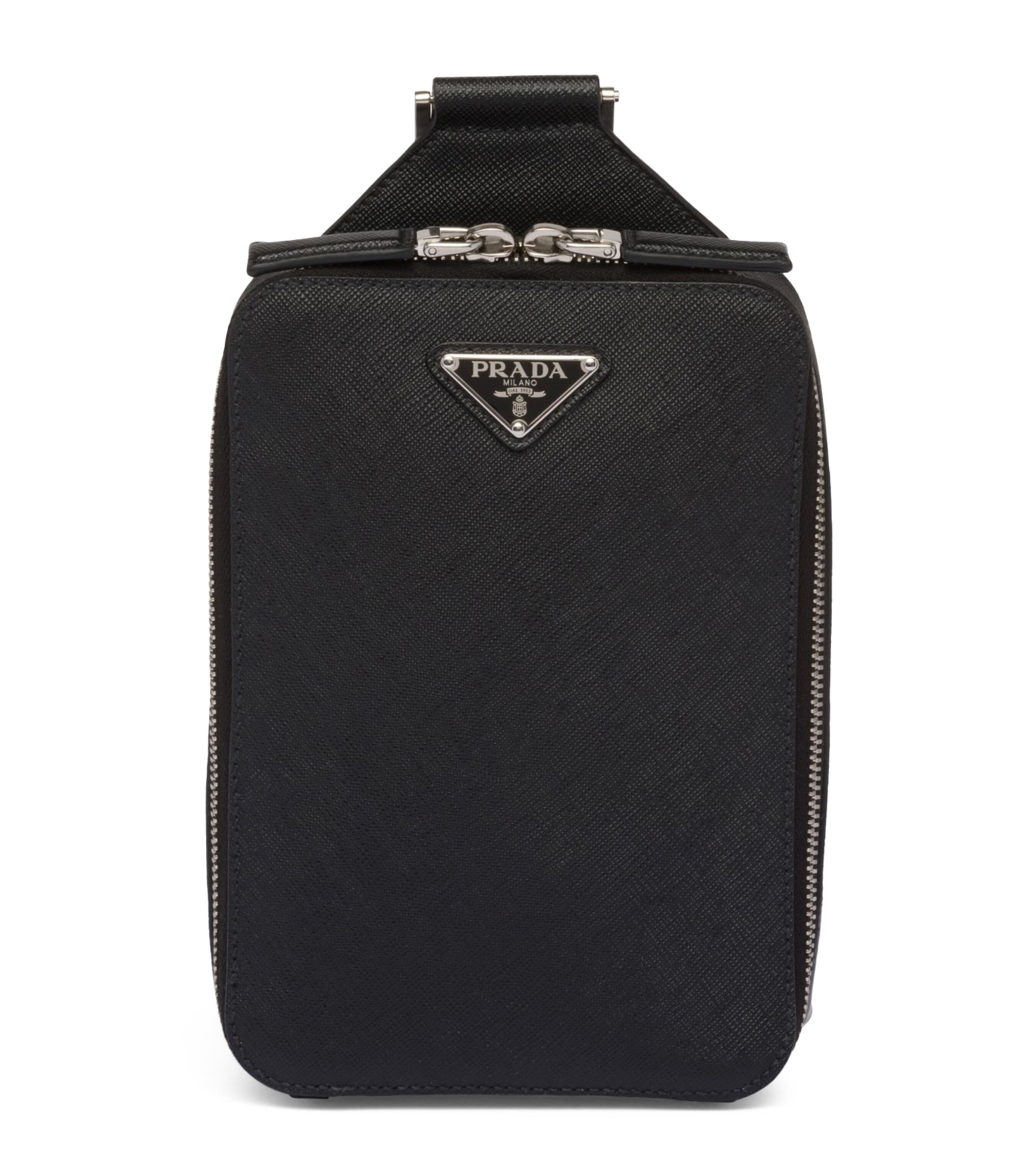 Saffiano Leather Brique Cross-Body Bag