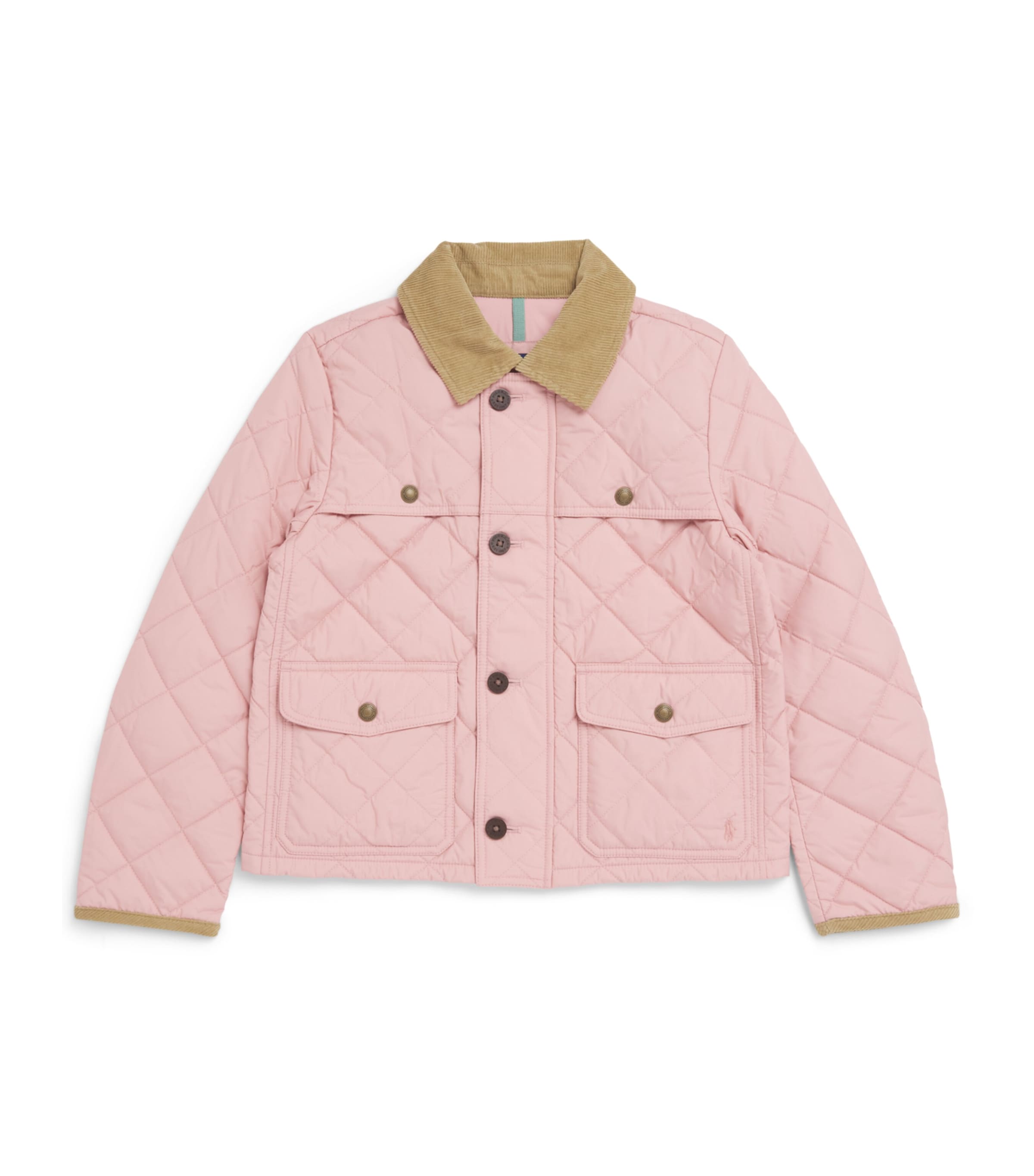 Ralph Lauren Kids Corduroy-Trim Puffer Coat (6-14 Years) Adirondack Rose