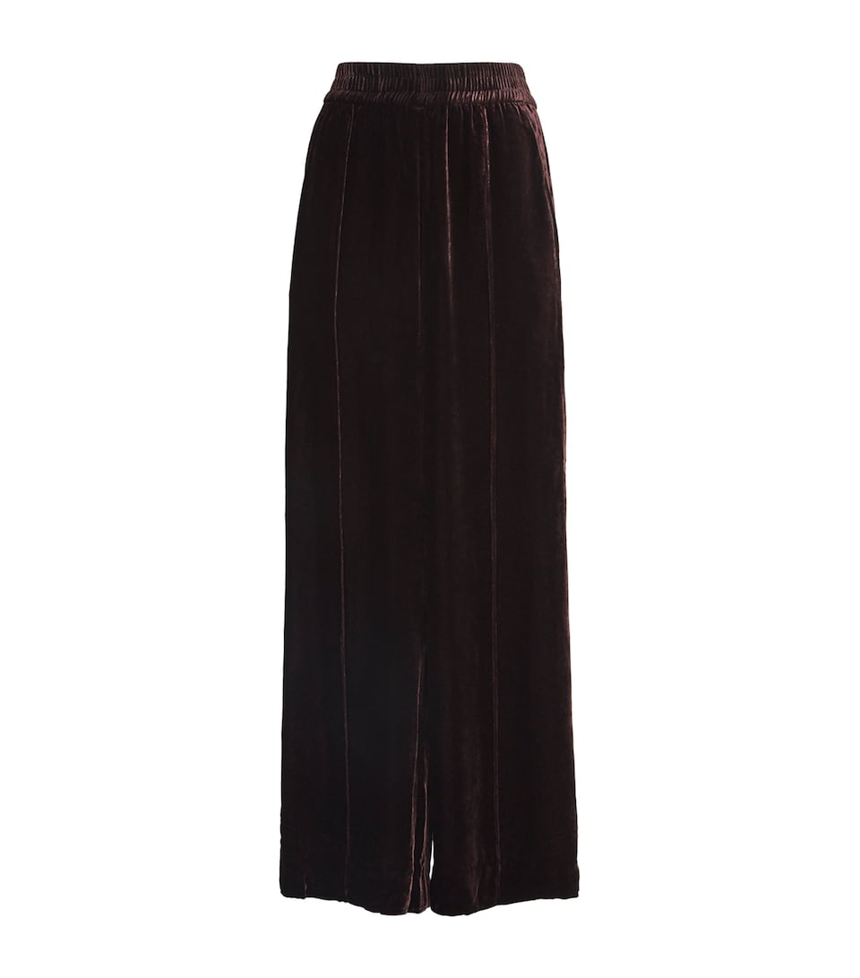 Velvet Wide-Leg Trousers