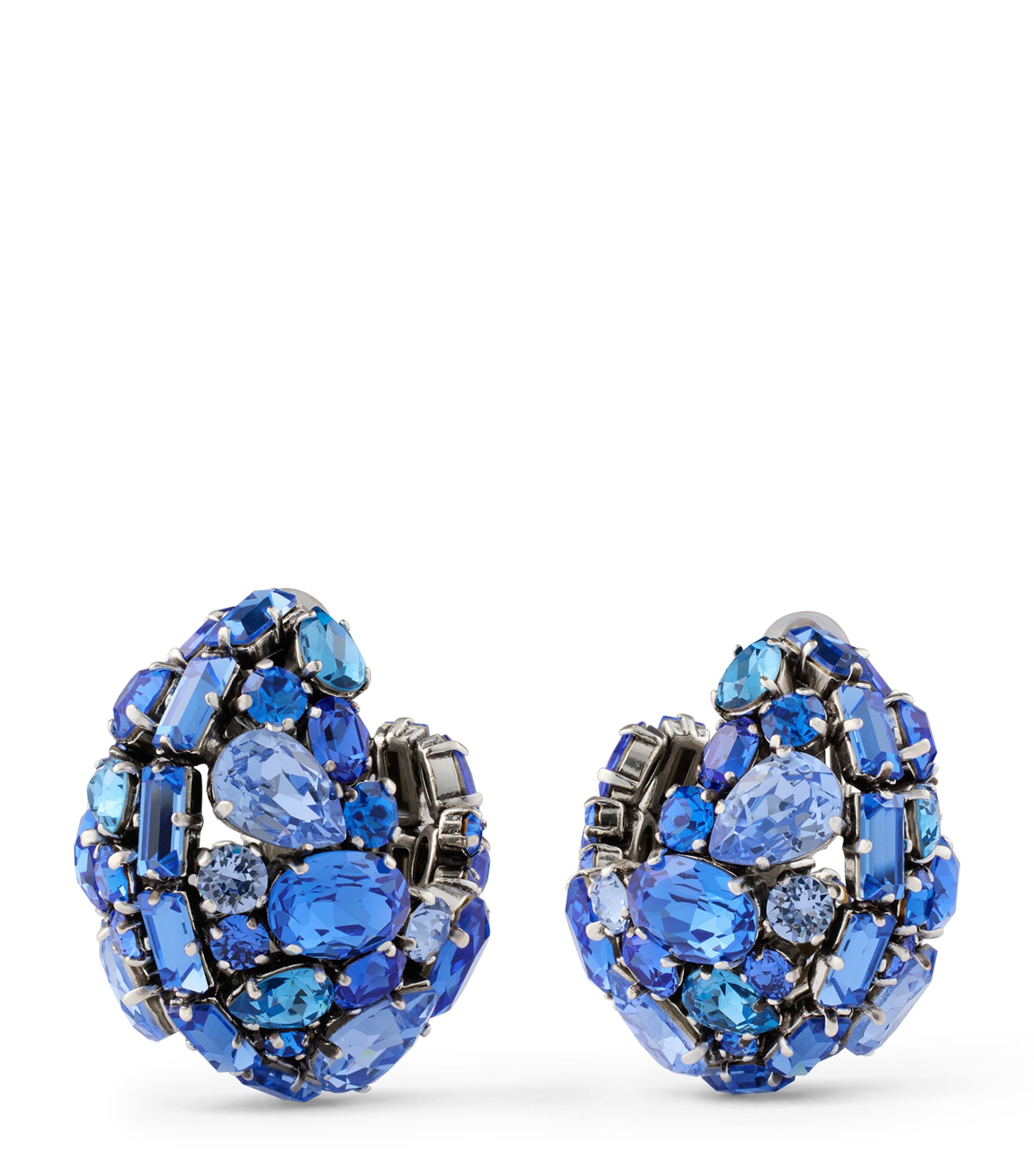 Crystal-Embellished Clip-On Earrings