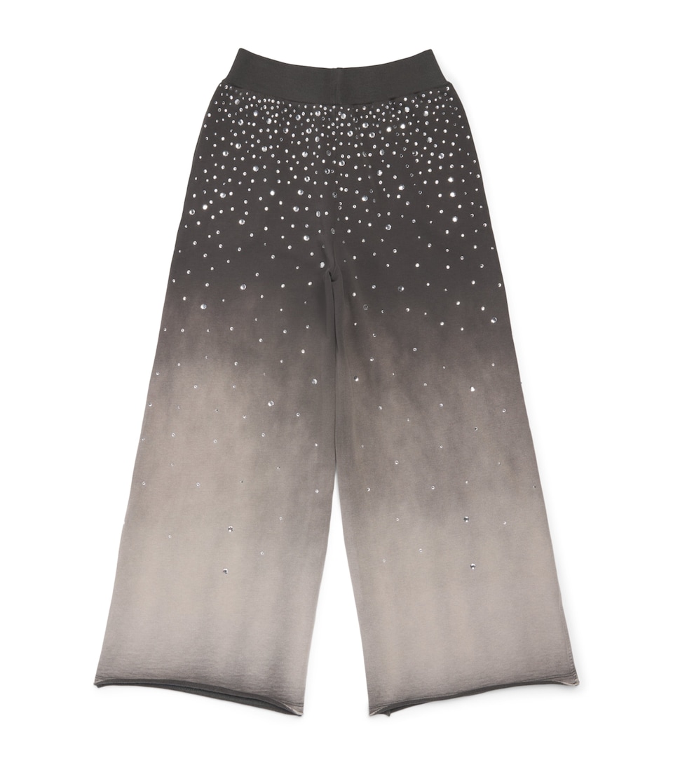 Monnalisa Degradé Rhinestone-Embellished Sweatpants (8-12 Years) Grigio Antracite