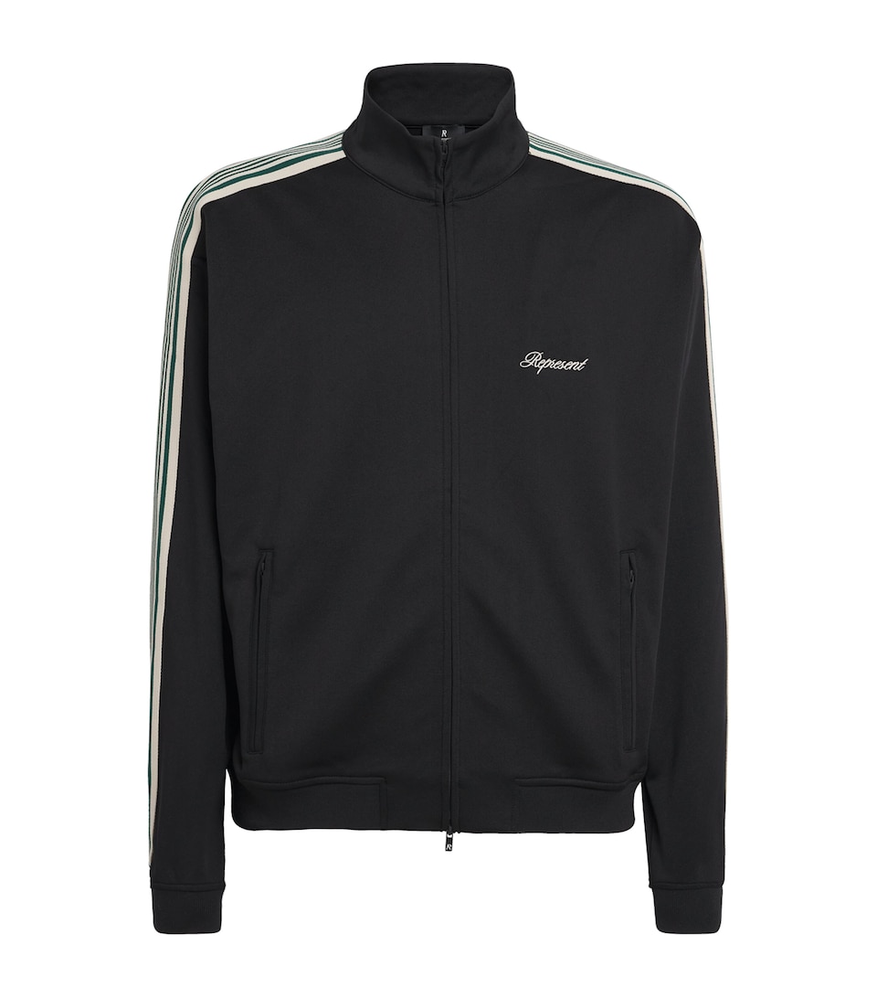 Stretch-Jersey Side-Stripe Track Jacket