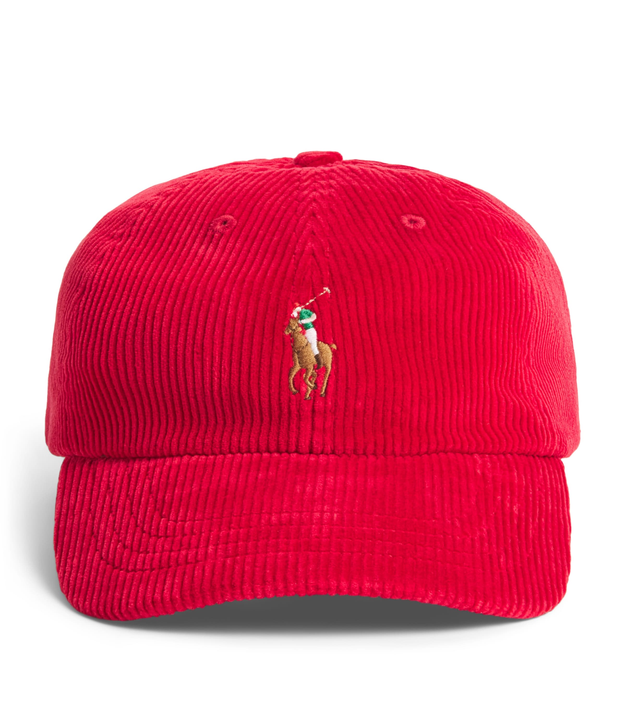 Polo Ralph Lauren Corduroy Logo Baseball Cap Ralph Red